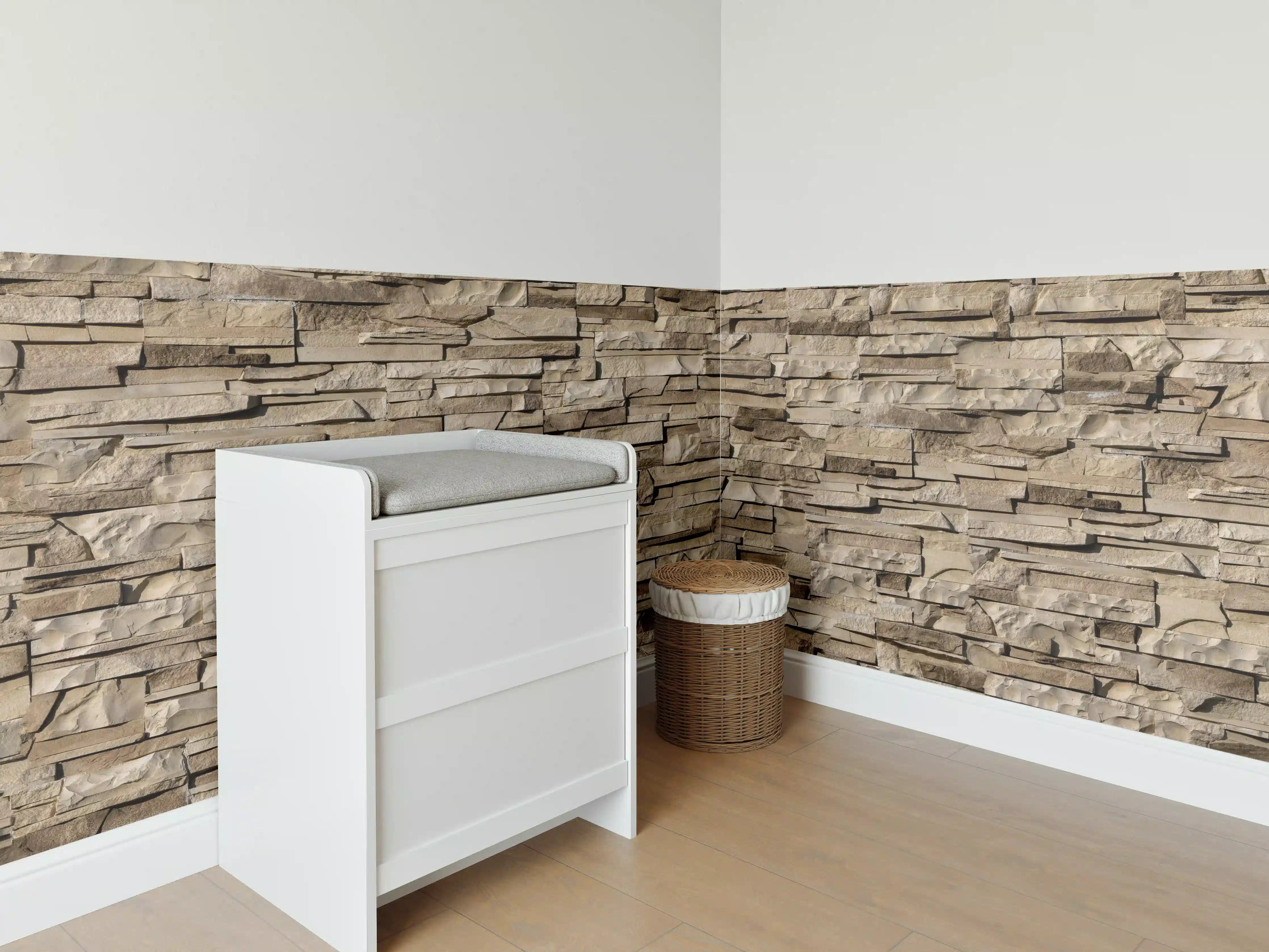 Babyzimmer Wandgestaltung - Nahtlose Textur von Klinkerfliesen - Dunkel