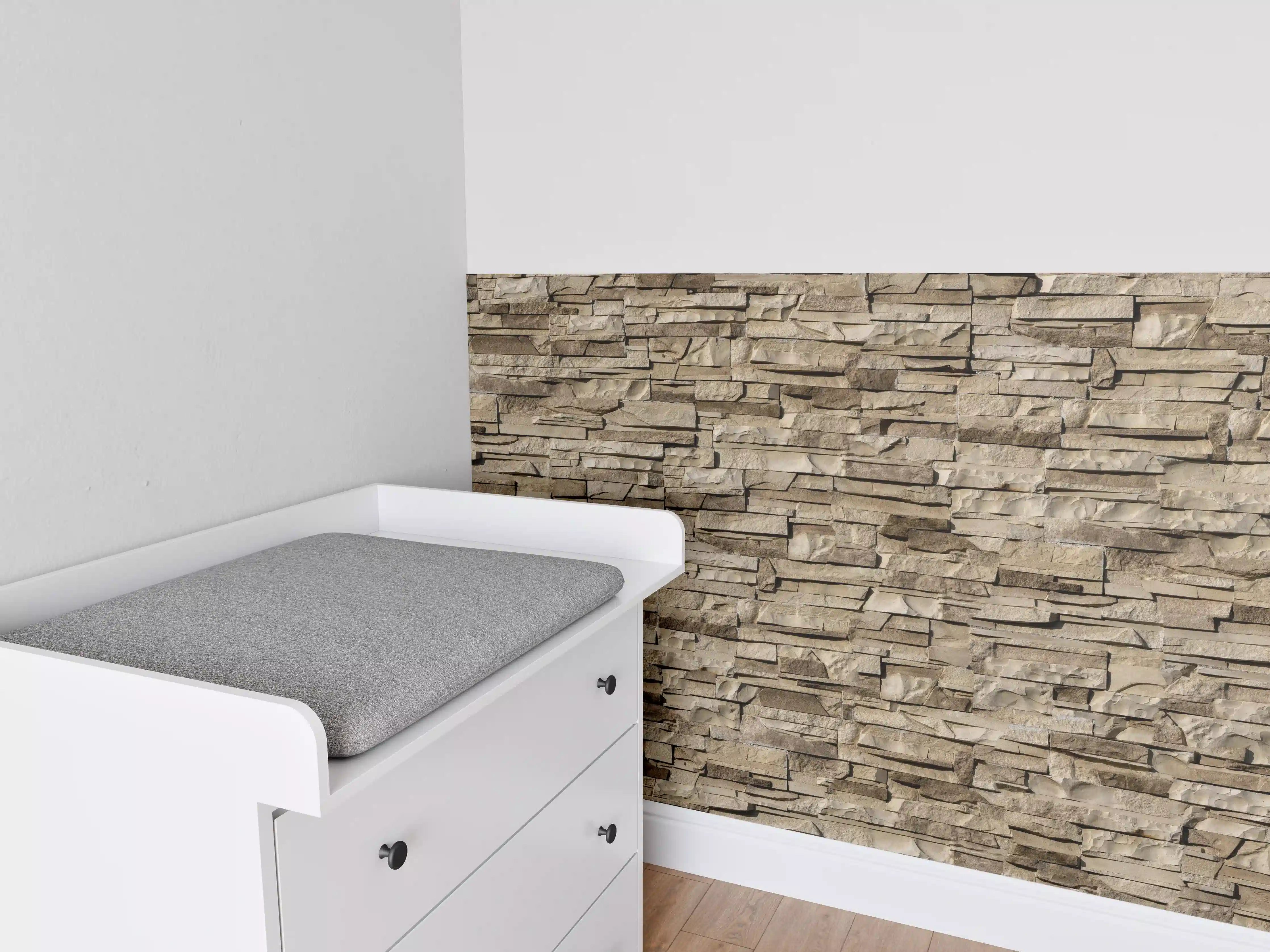 Babyzimmer Wandgestaltung - Nahtlose Textur von Klinkerfliesen - Dunkel