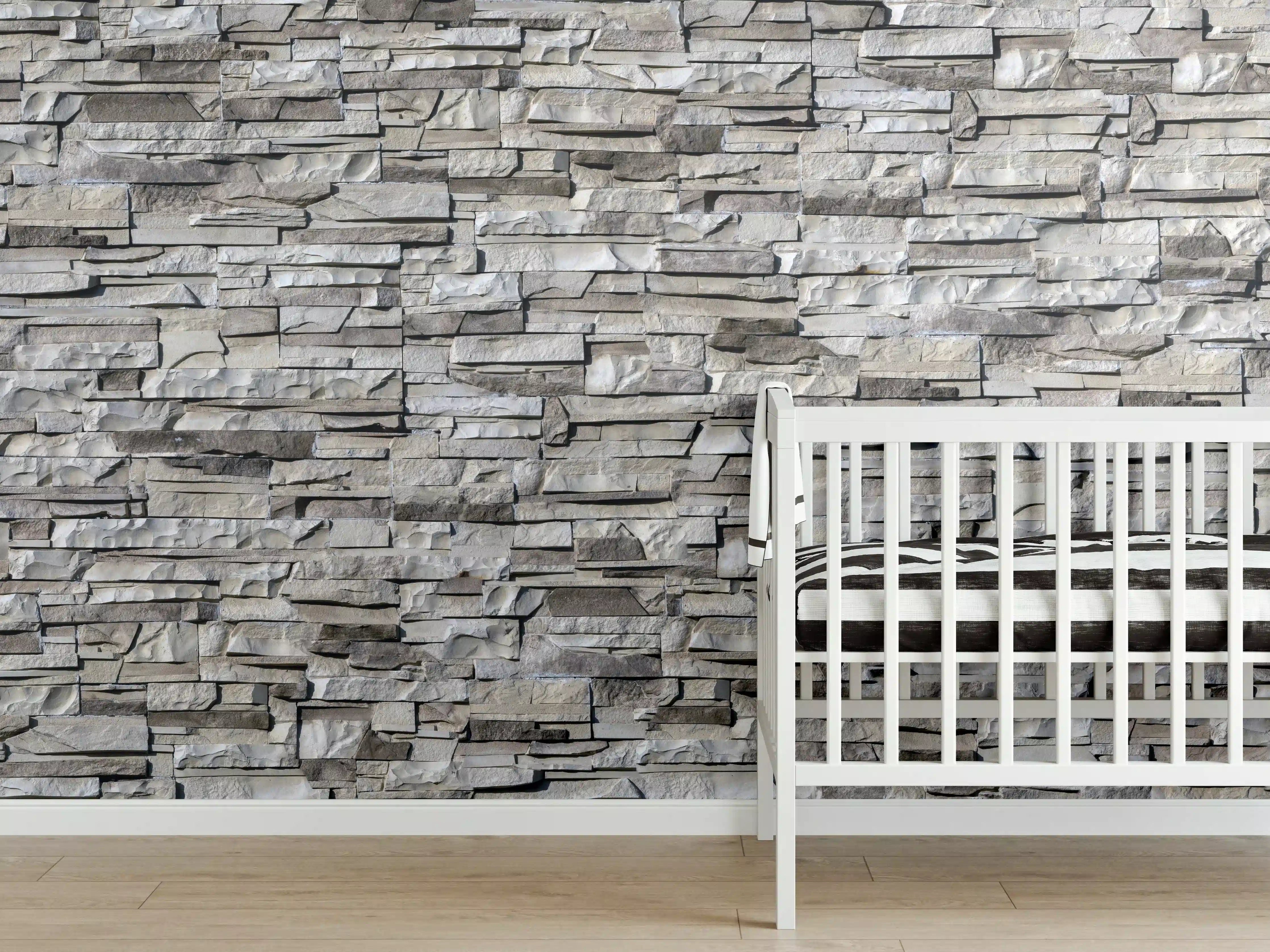 Babyzimmer Wandgestaltung - Nahtlose Textur von Klinkerfliesen