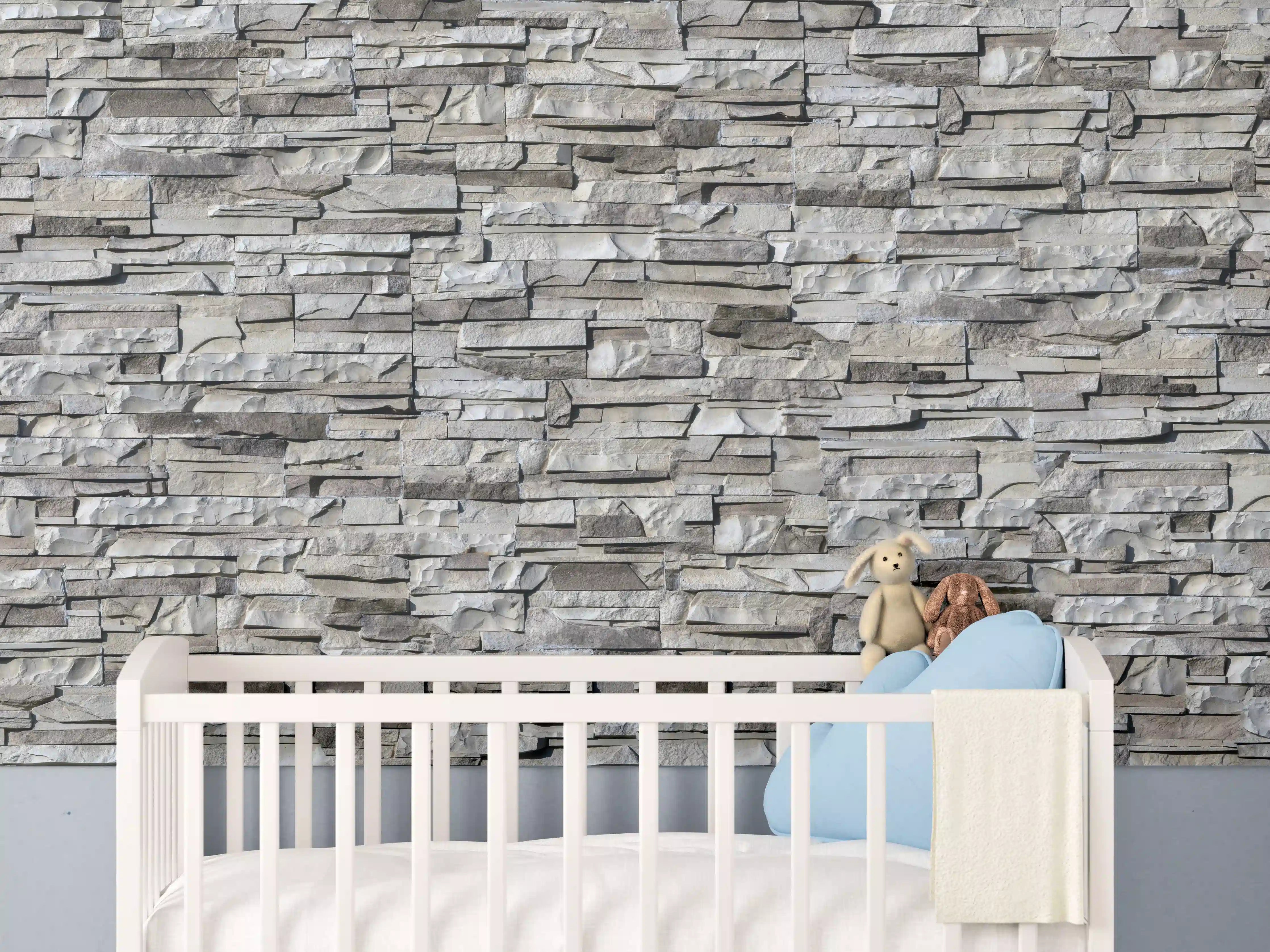 Babyzimmer Wandgestaltung - Nahtlose Textur von Klinkerfliesen