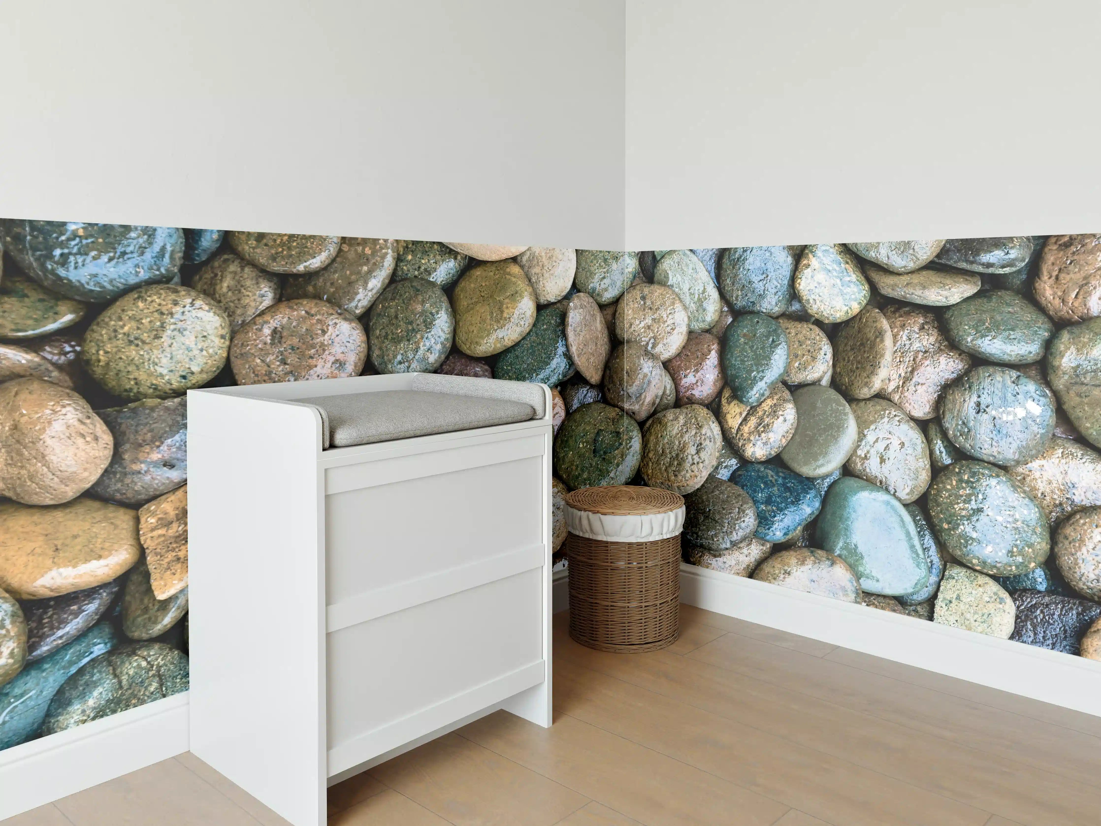 Babyzimmer Wandgestaltung - Nasse Steine