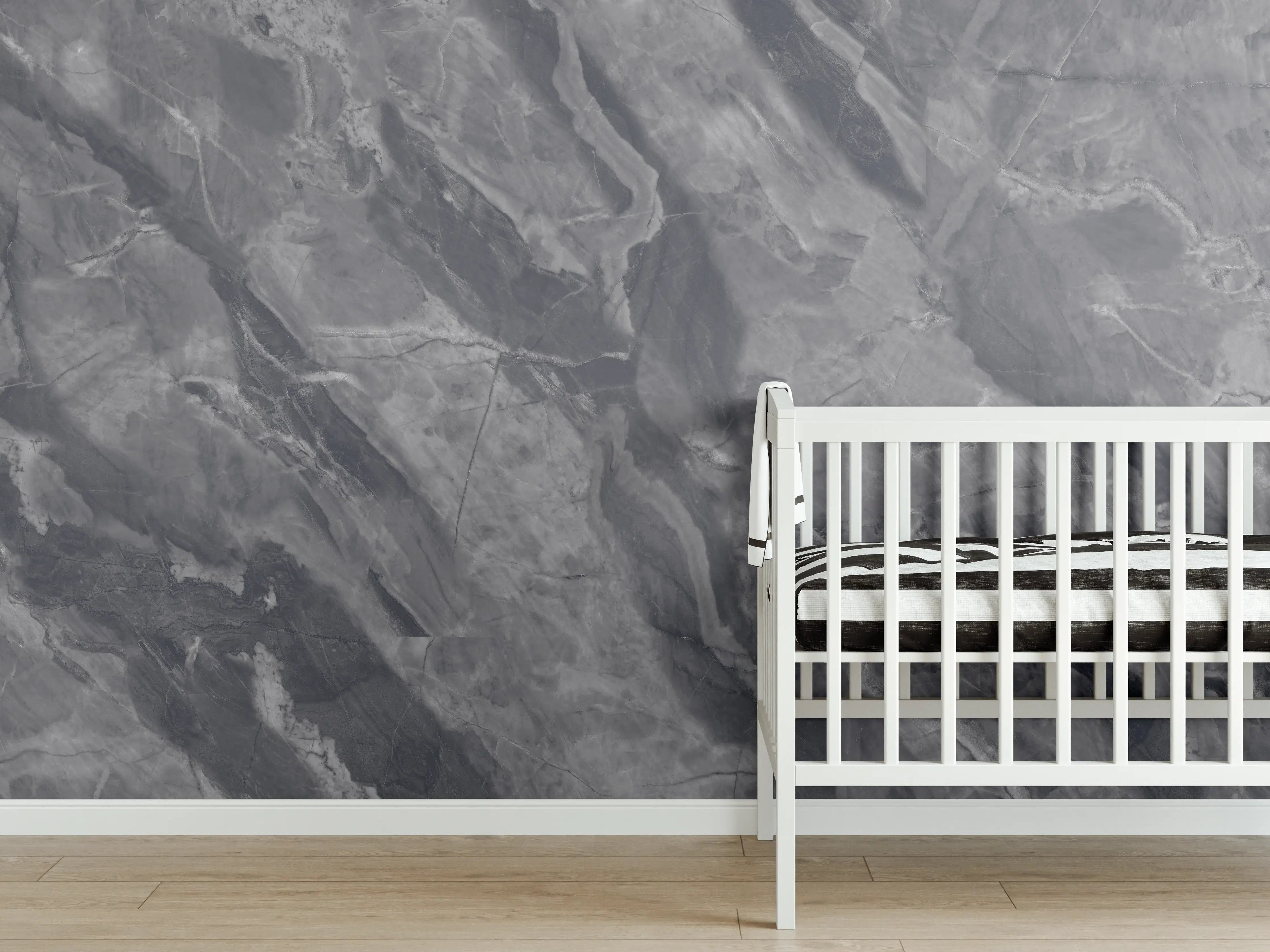 Babyzimmer Wandgestaltung - Natürliche Breccia-Marmorfliesen