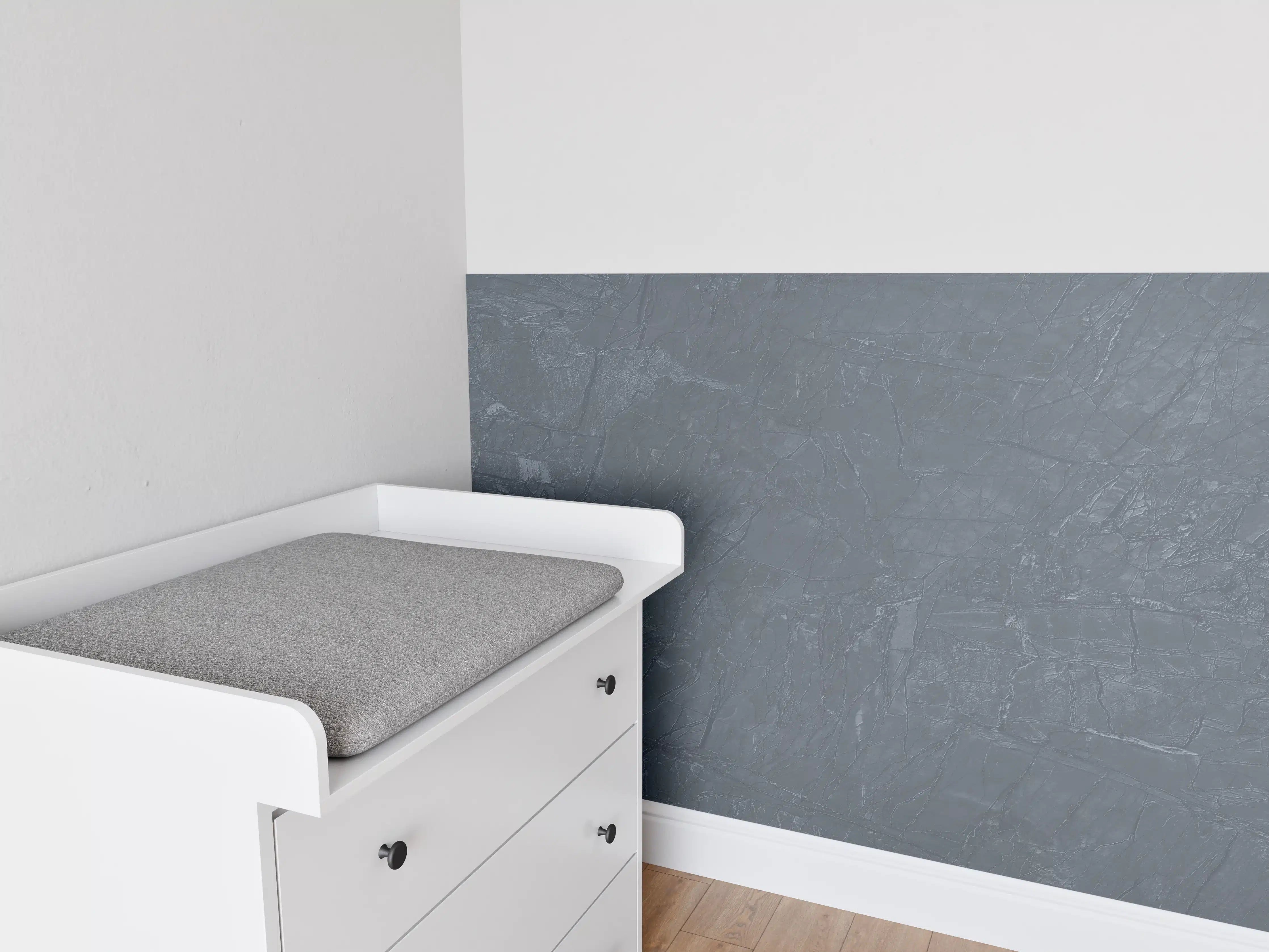 Babyzimmer Wandgestaltung - Natürliche Mamortextur