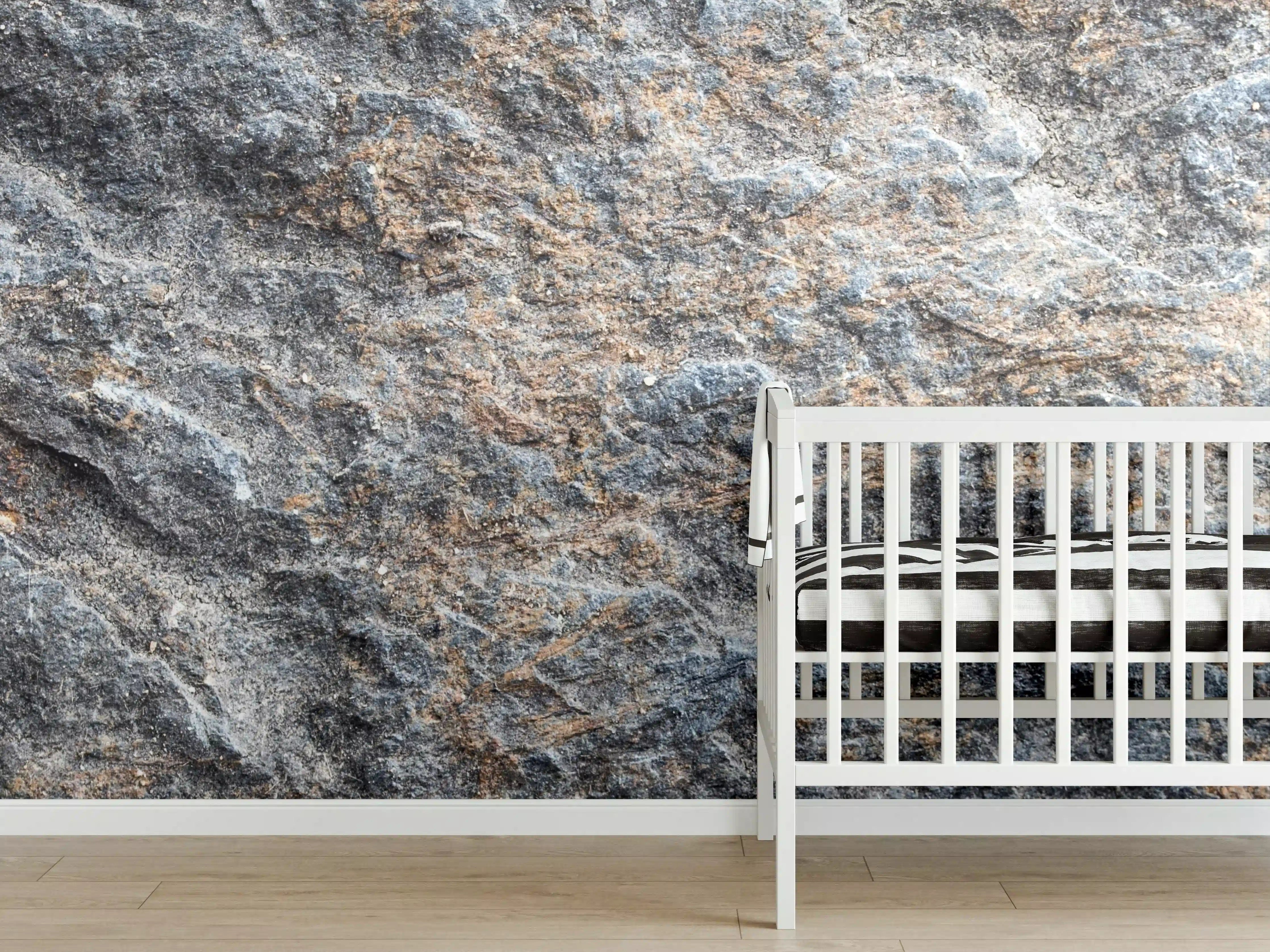 Babyzimmer Wandgestaltung - Natürliche Steinoberfläche mit Textur