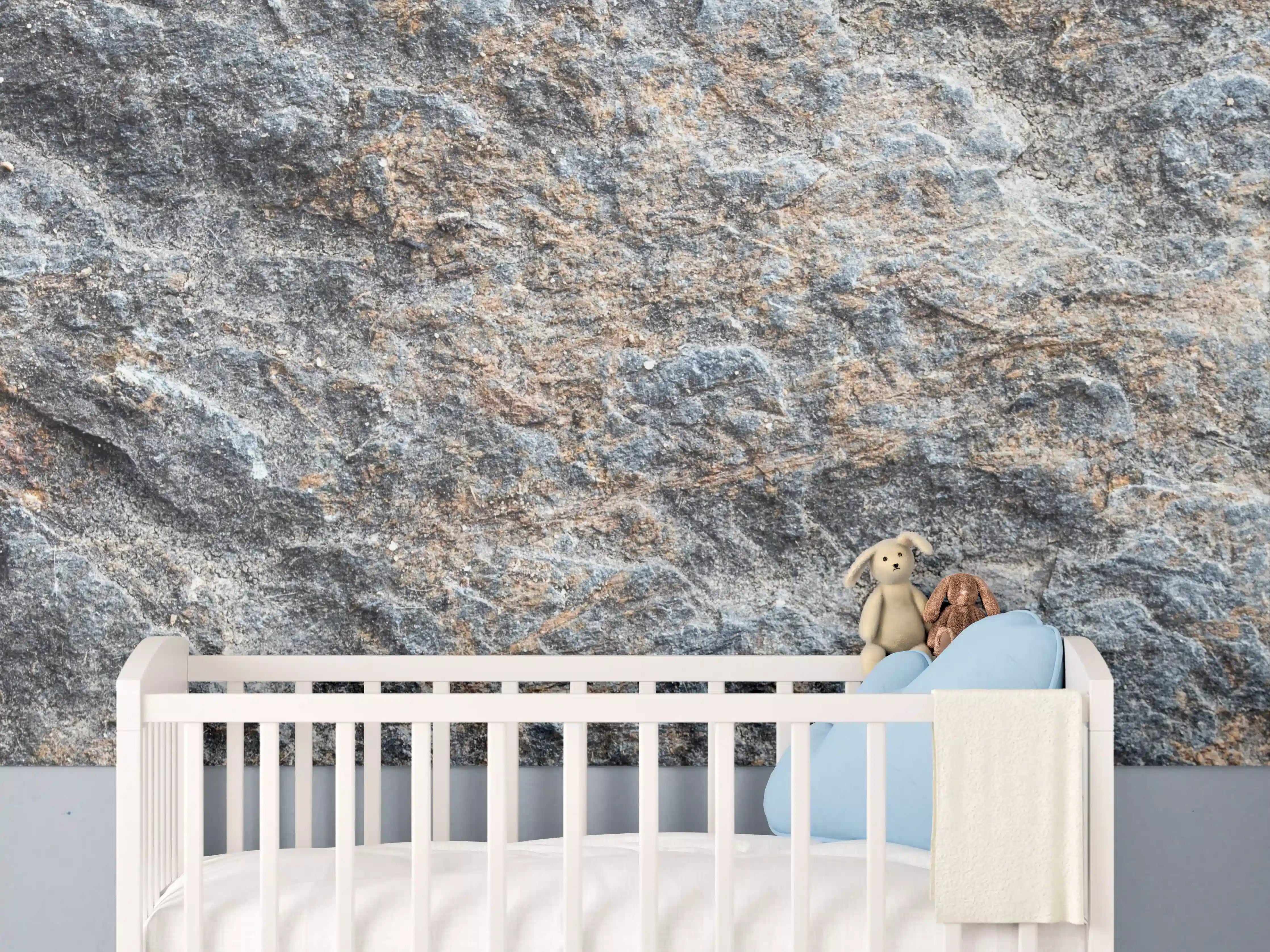 Babyzimmer Wandgestaltung - Natürliche Steinoberfläche mit Textur