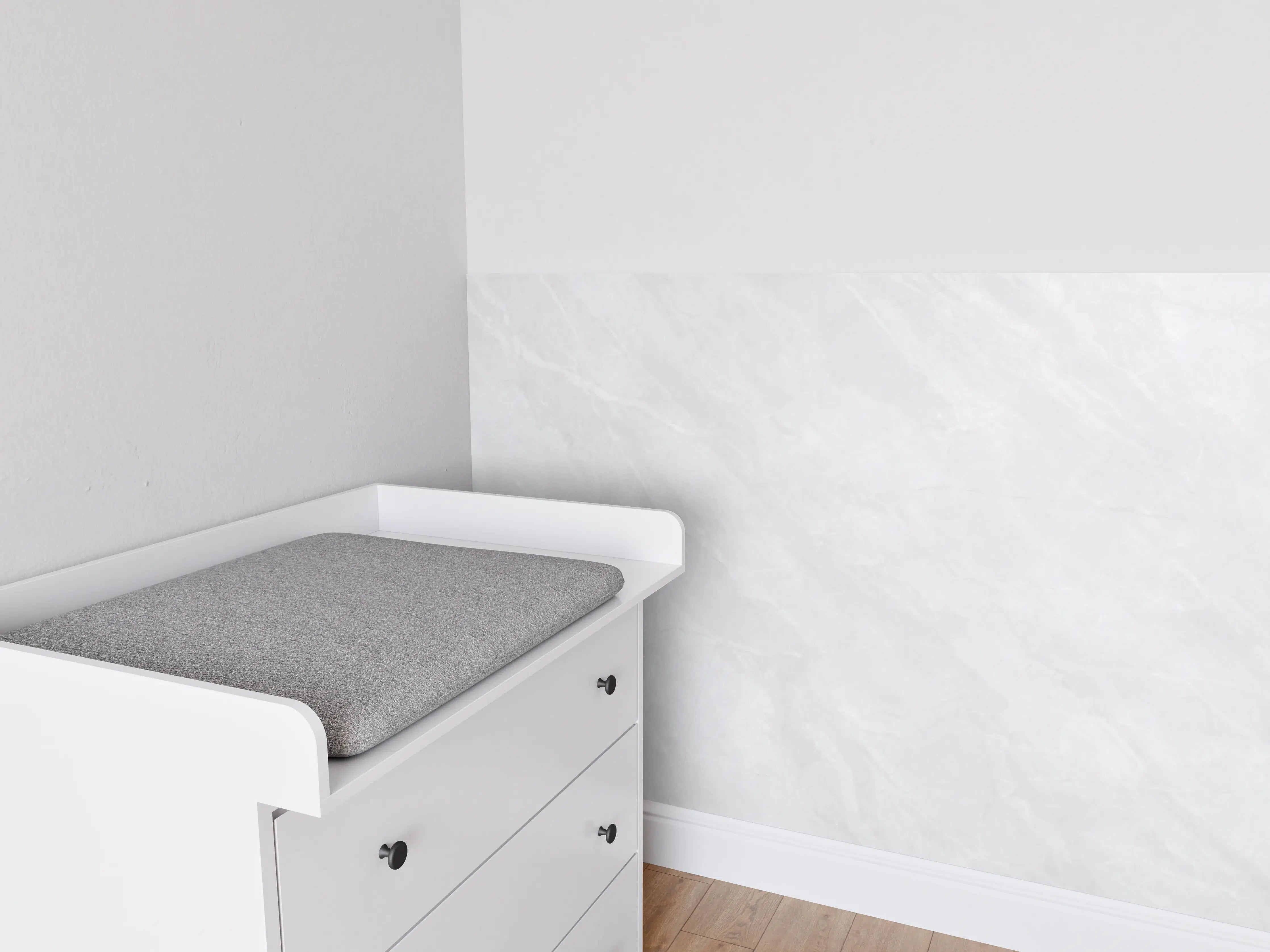 Babyzimmer Wandgestaltung - Natürliche weiße Marmortextur
