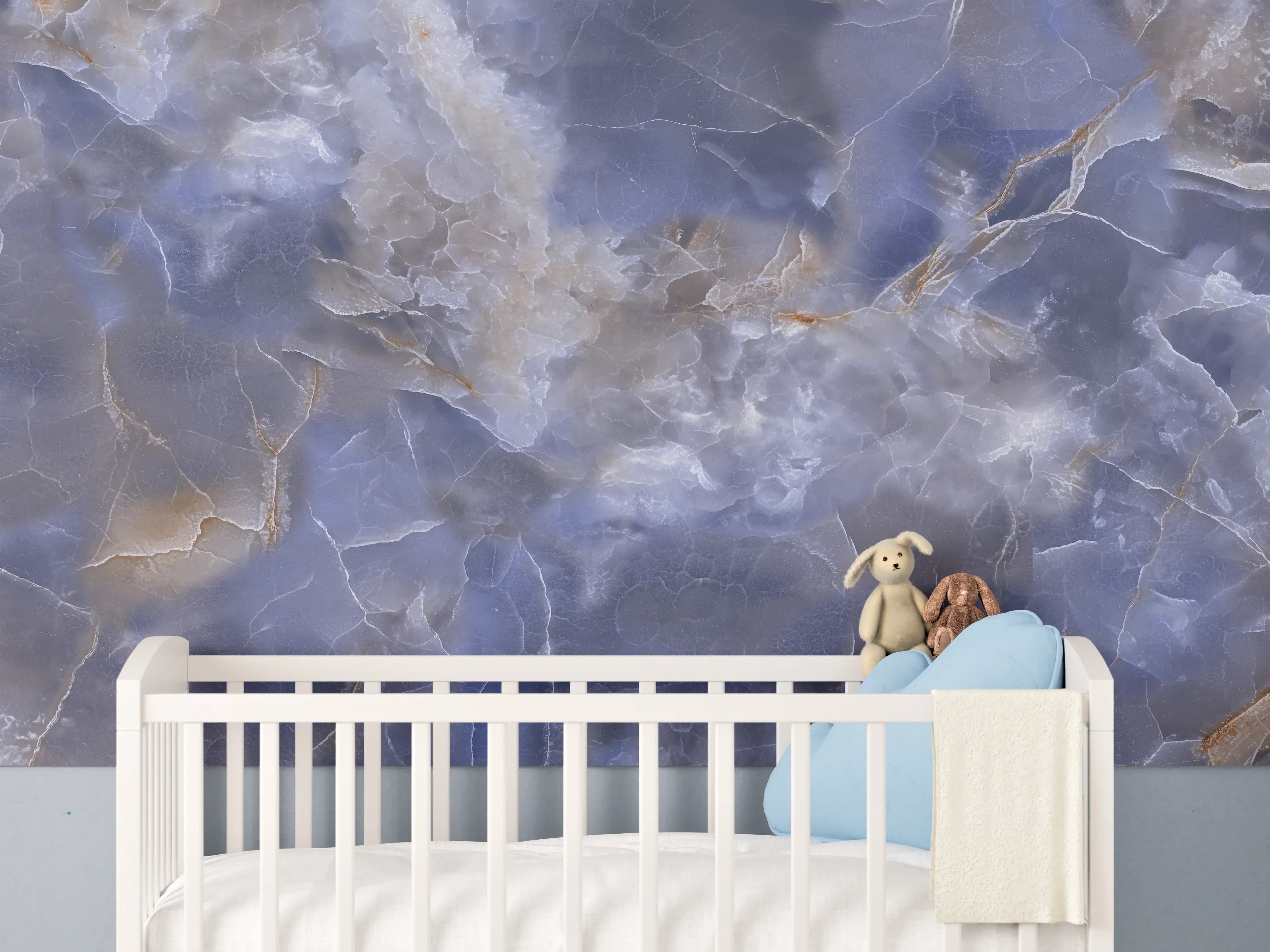 Babyzimmer Wandgestaltung - Natürlicher Onyx-Marmor
