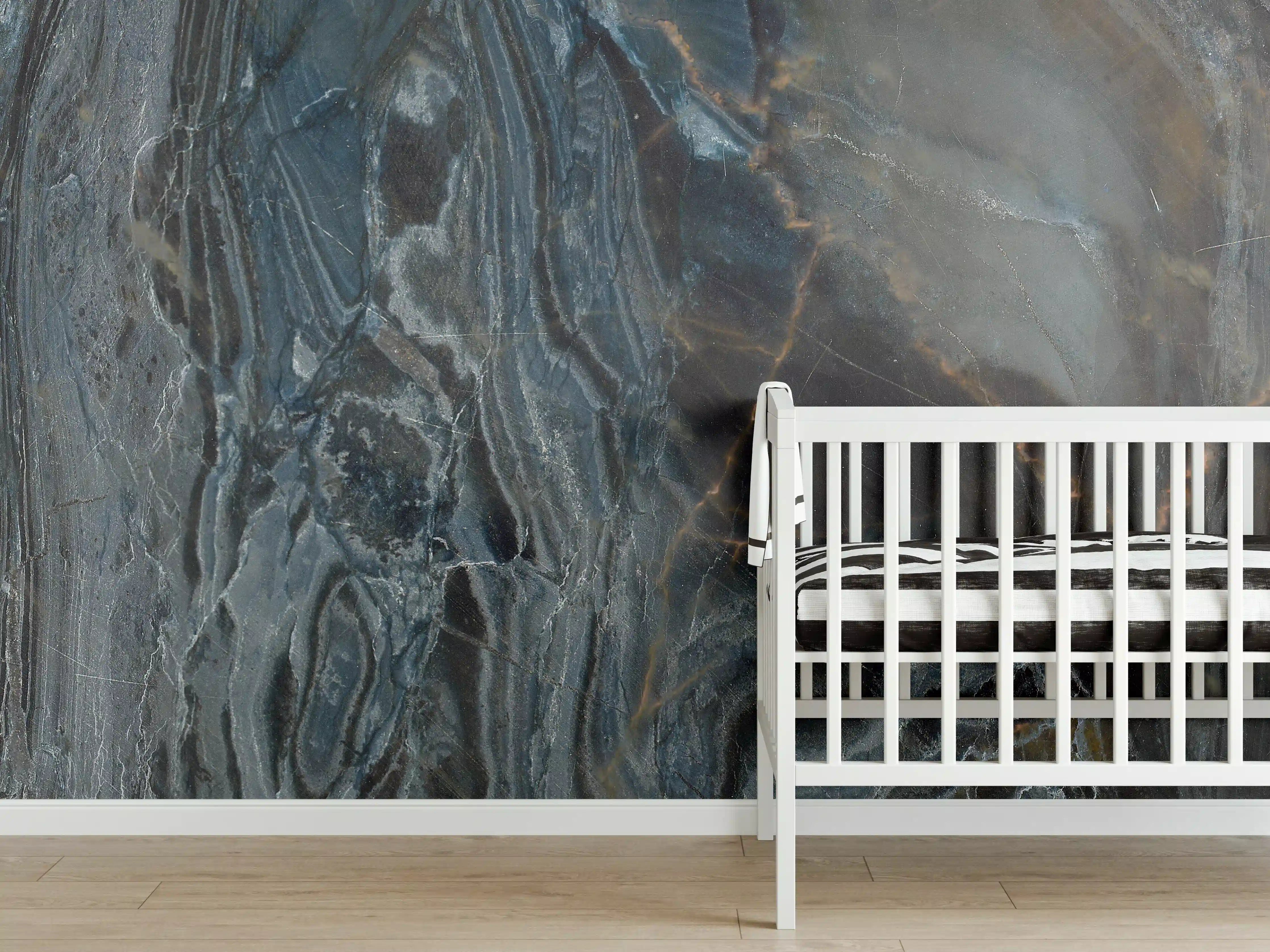 Babyzimmer Wandgestaltung - Natürliches Muster aus Marmor