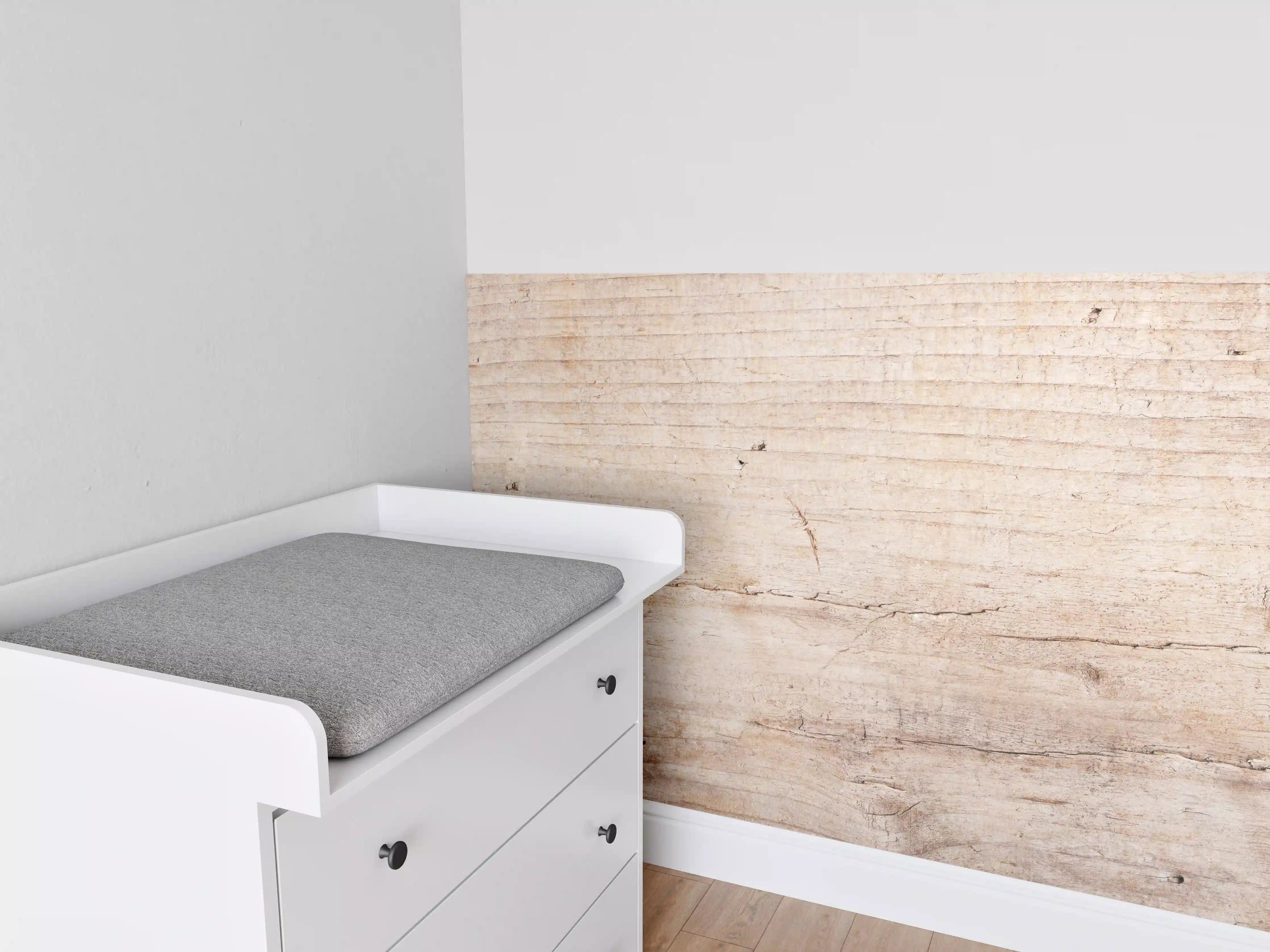 Babyzimmer Wandgestaltung - Naturbelassene Holzoptik