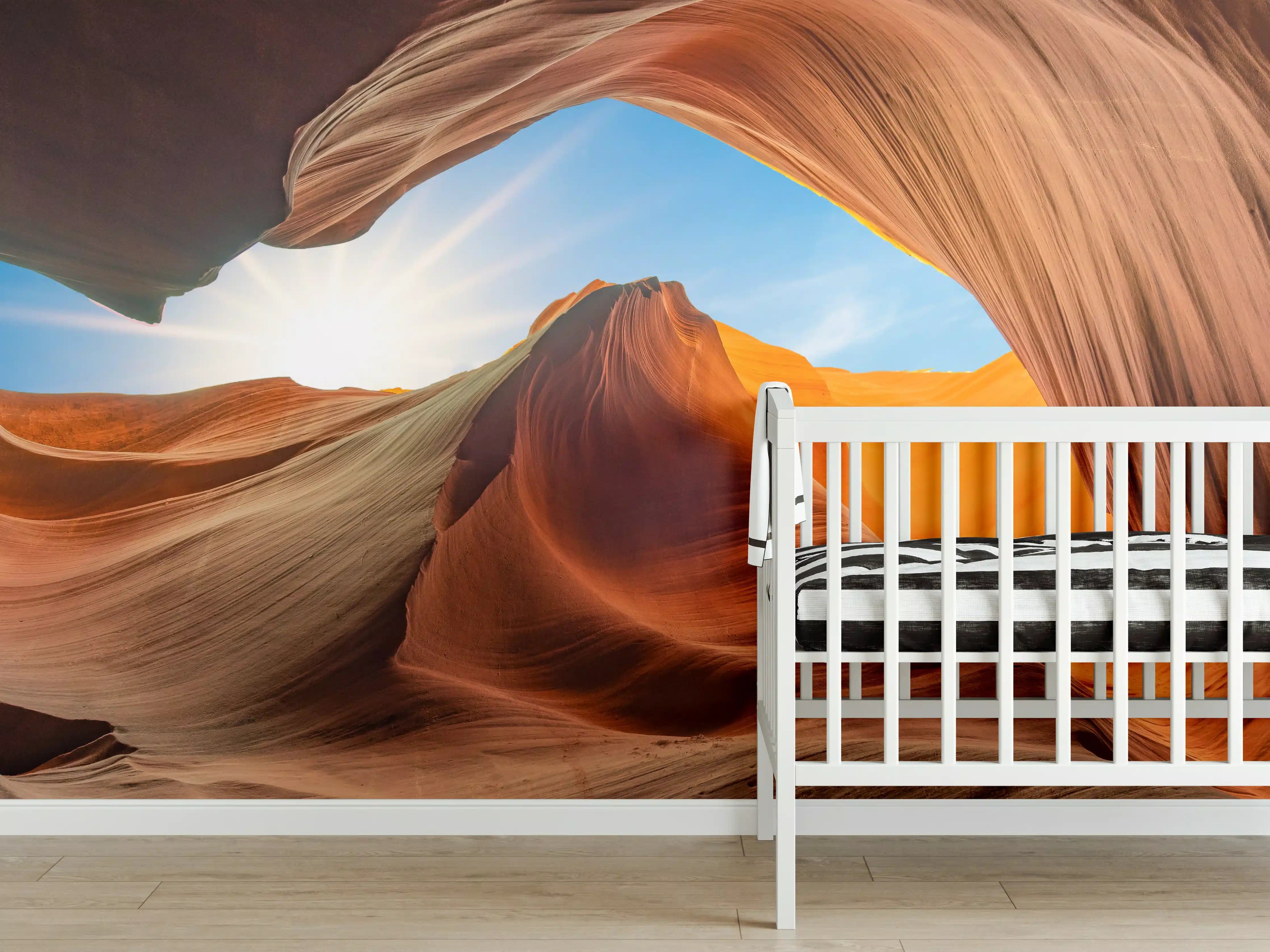 Babyzimmer Wandgestaltung - Naturwunder: Antike Felsformation bei Sonnenaufgang