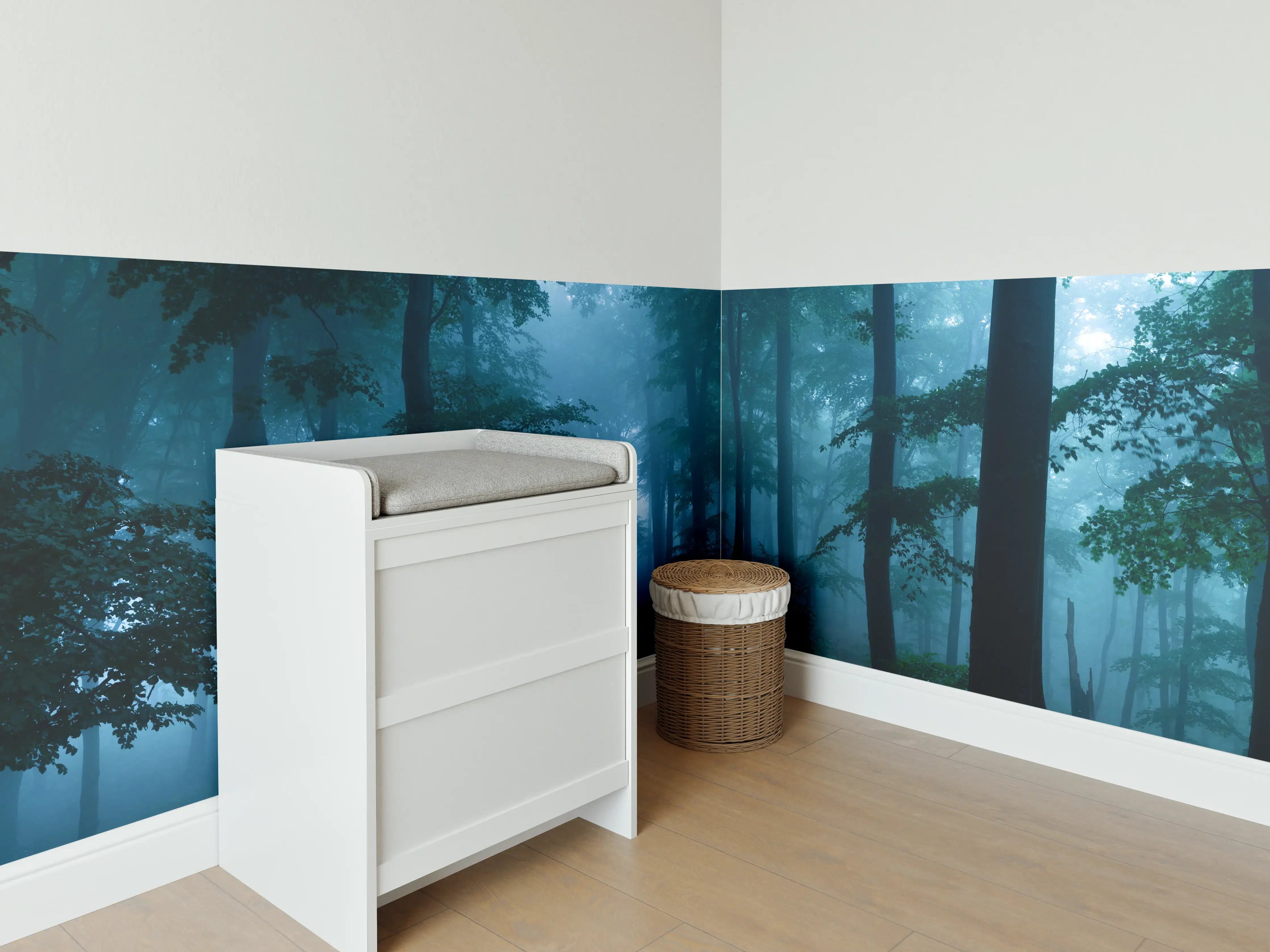 Babyzimmer Wandgestaltung - Nebliger Wald