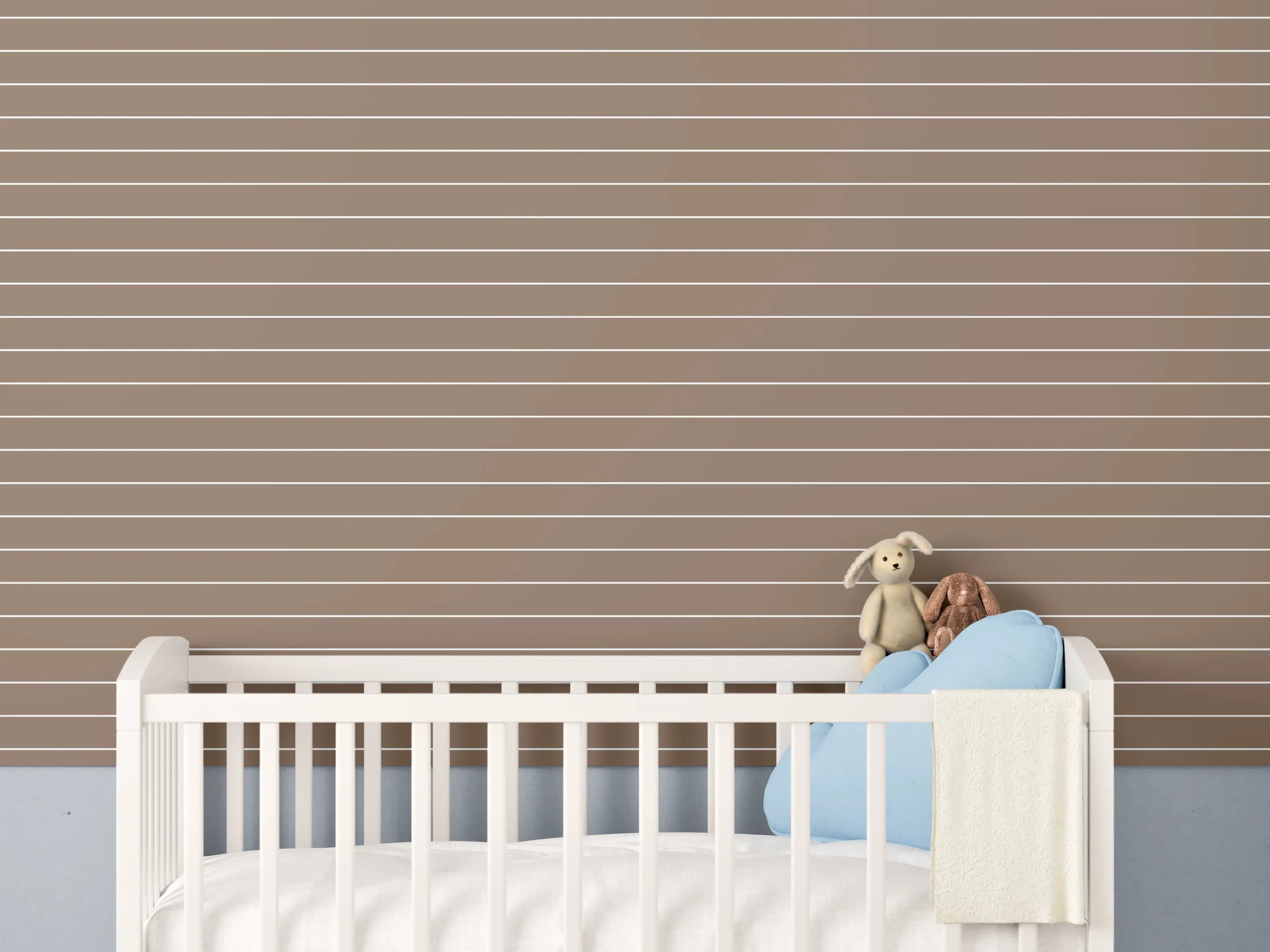 Babyzimmer Wandgestaltung - Neutrale Linien für modernes Ambiente