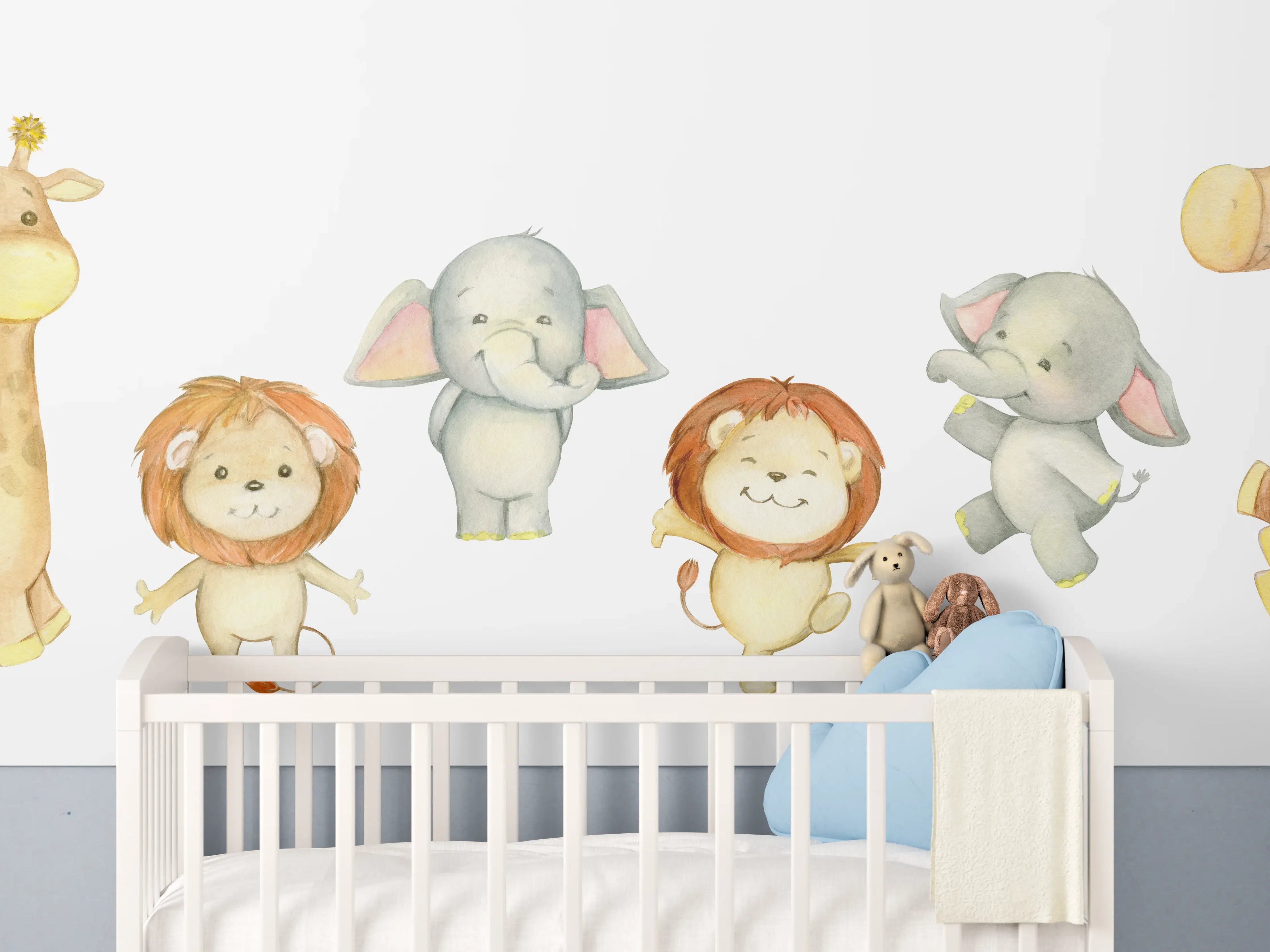 Babyzimmer Wandgestaltung - Niedliche Tiere
