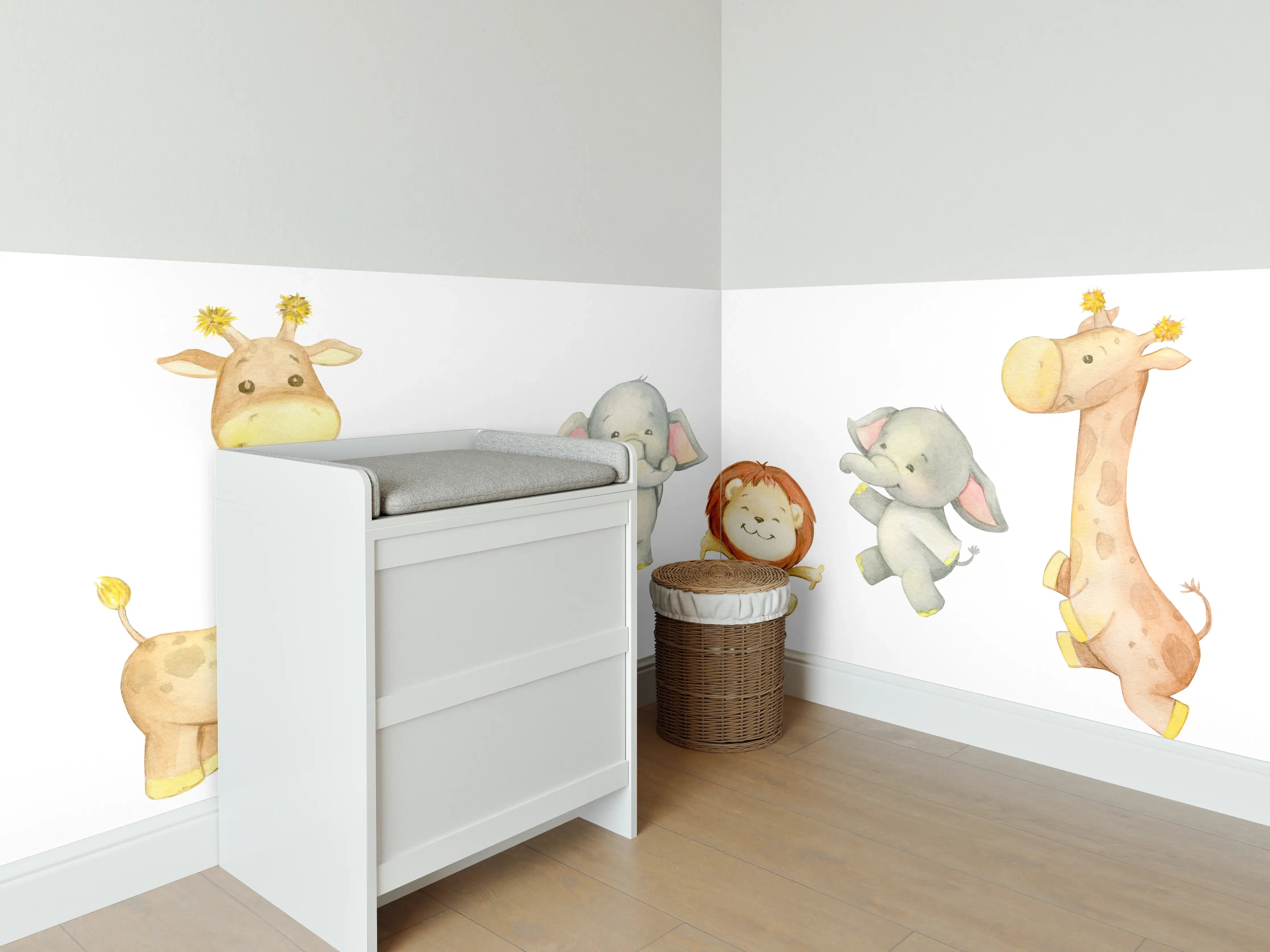 Babyzimmer Wandgestaltung - Niedliche Tiere