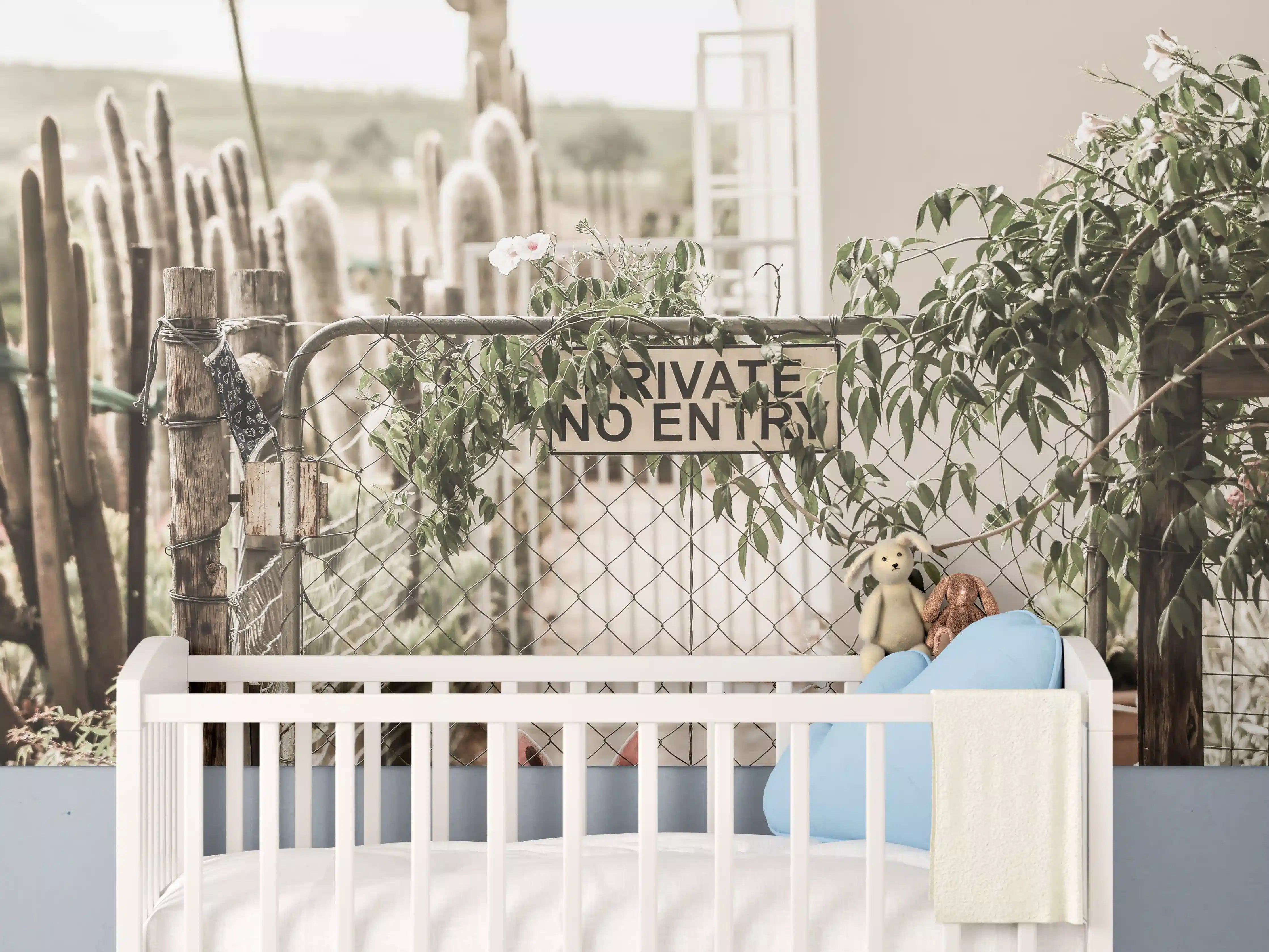 Babyzimmer Wandgestaltung - No Entry - älterlicher Eingang