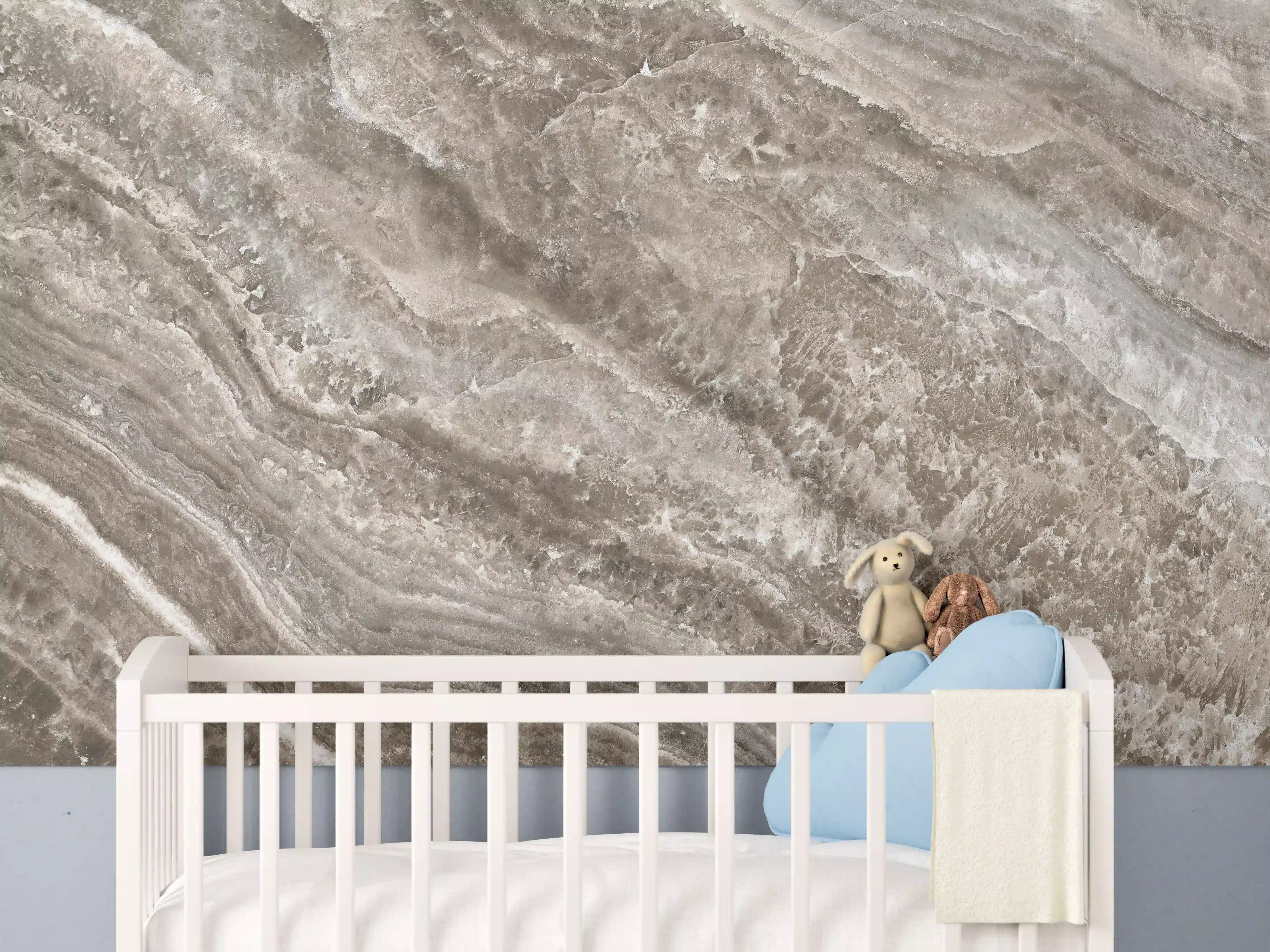 Babyzimmer Wandgestaltung - Onyx Marmortextur
