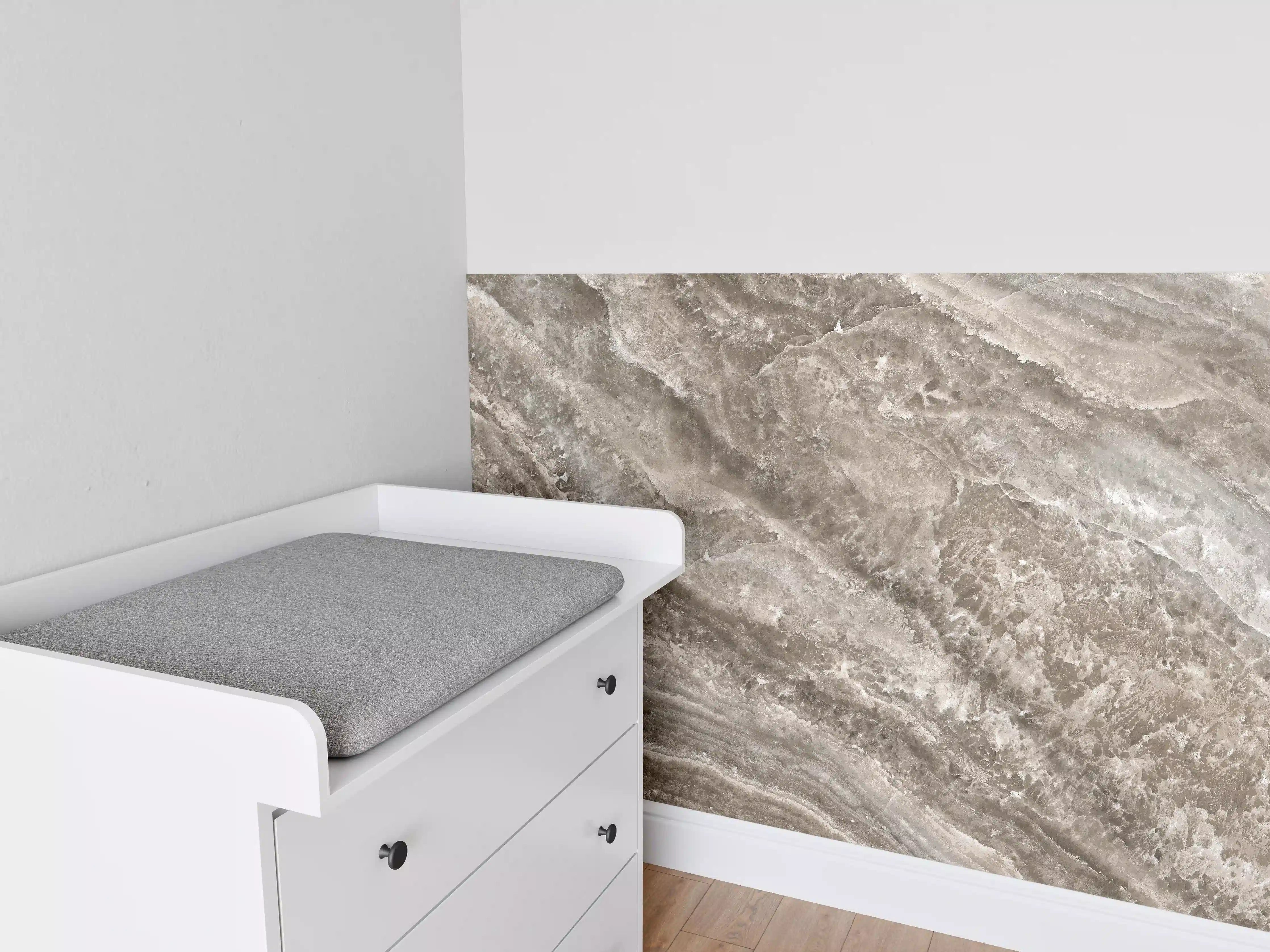 Babyzimmer Wandgestaltung - Onyx Marmortextur