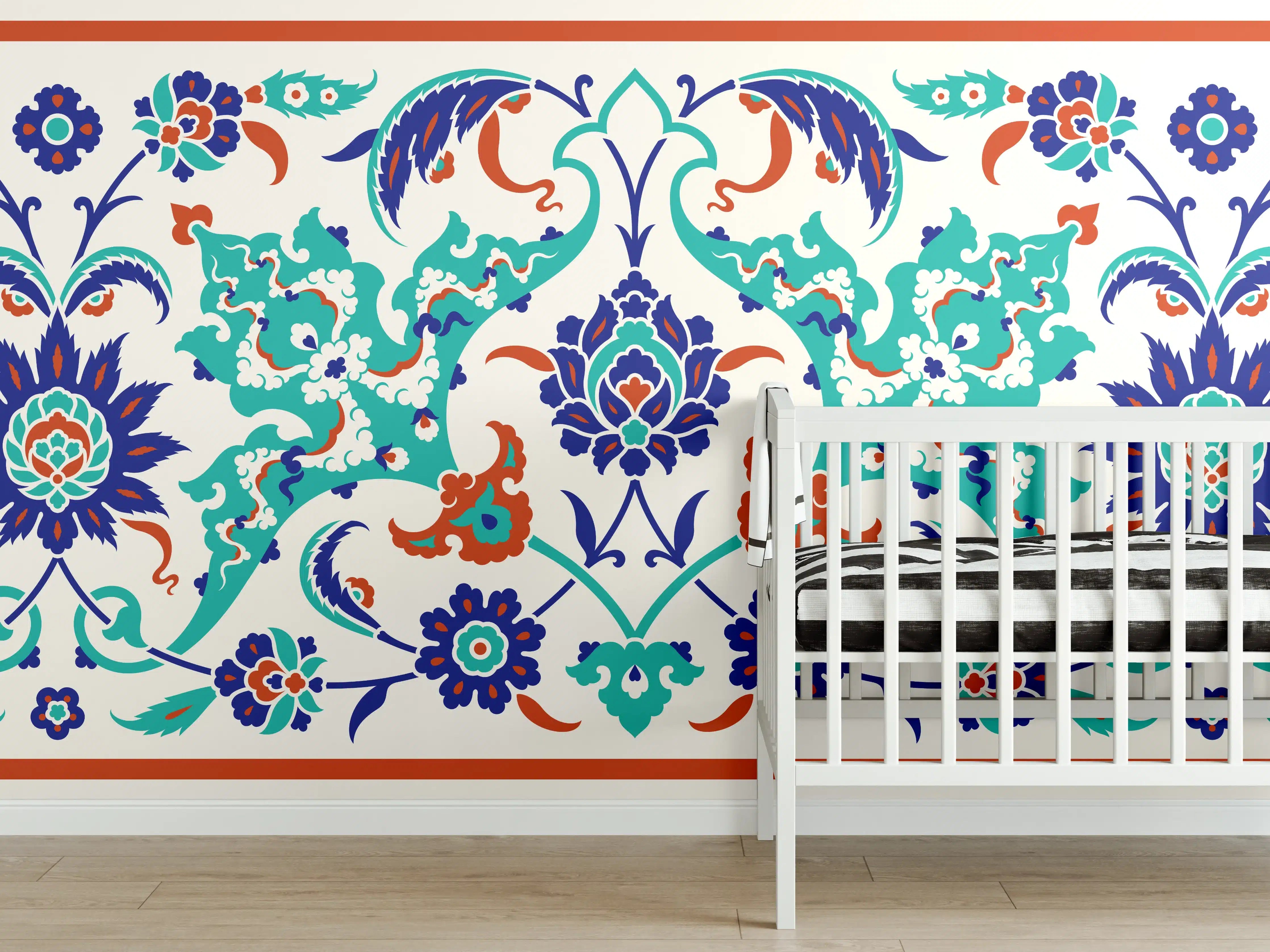 Babyzimmer Wandgestaltung - Orientalische Fliesen