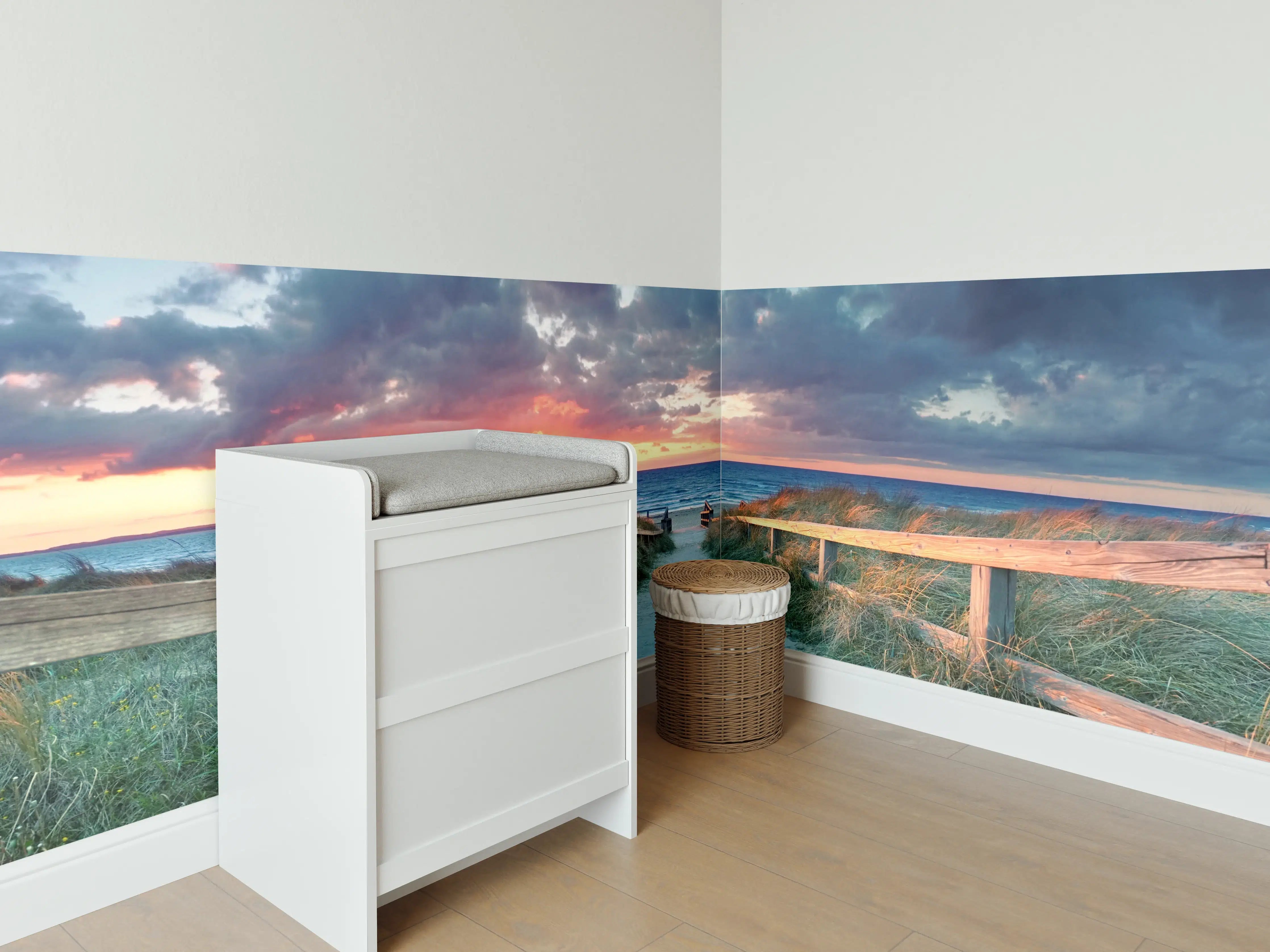 Babyzimmer Wandgestaltung - Ostseepanorama