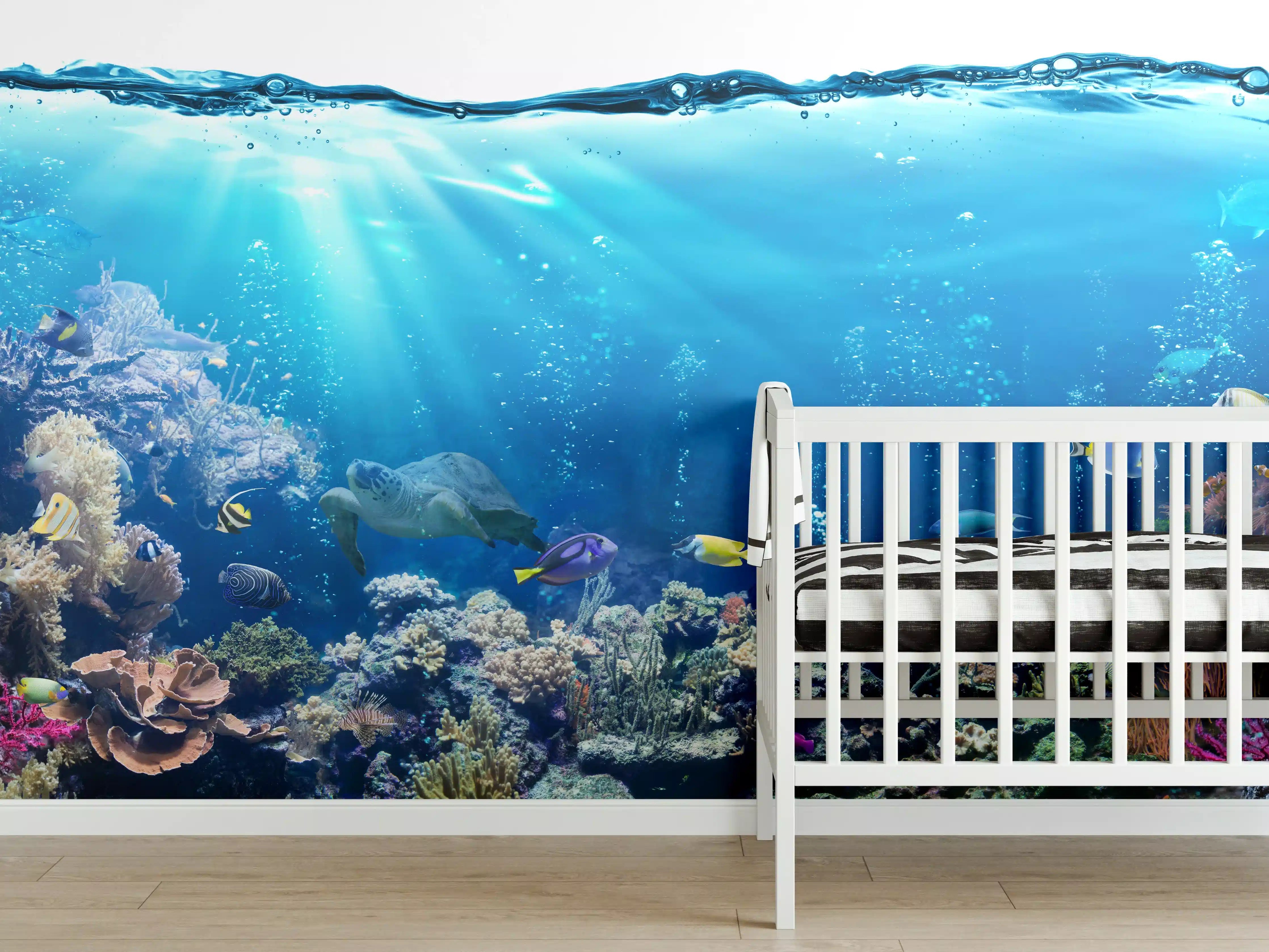Babyzimmer Wandgestaltung - Ozeantiere - Unterwasser