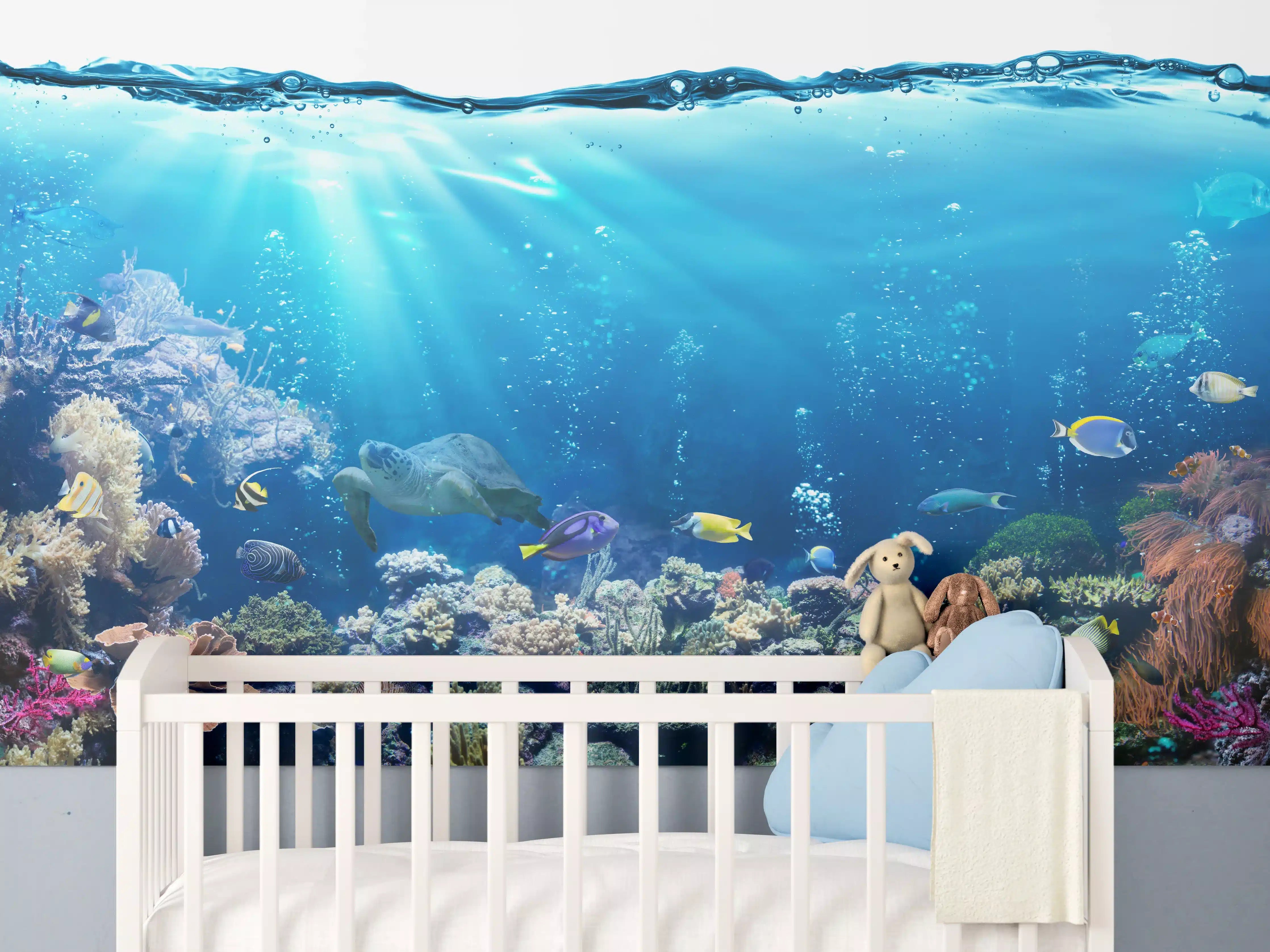 Babyzimmer Wandgestaltung - Ozeantiere - Unterwasser