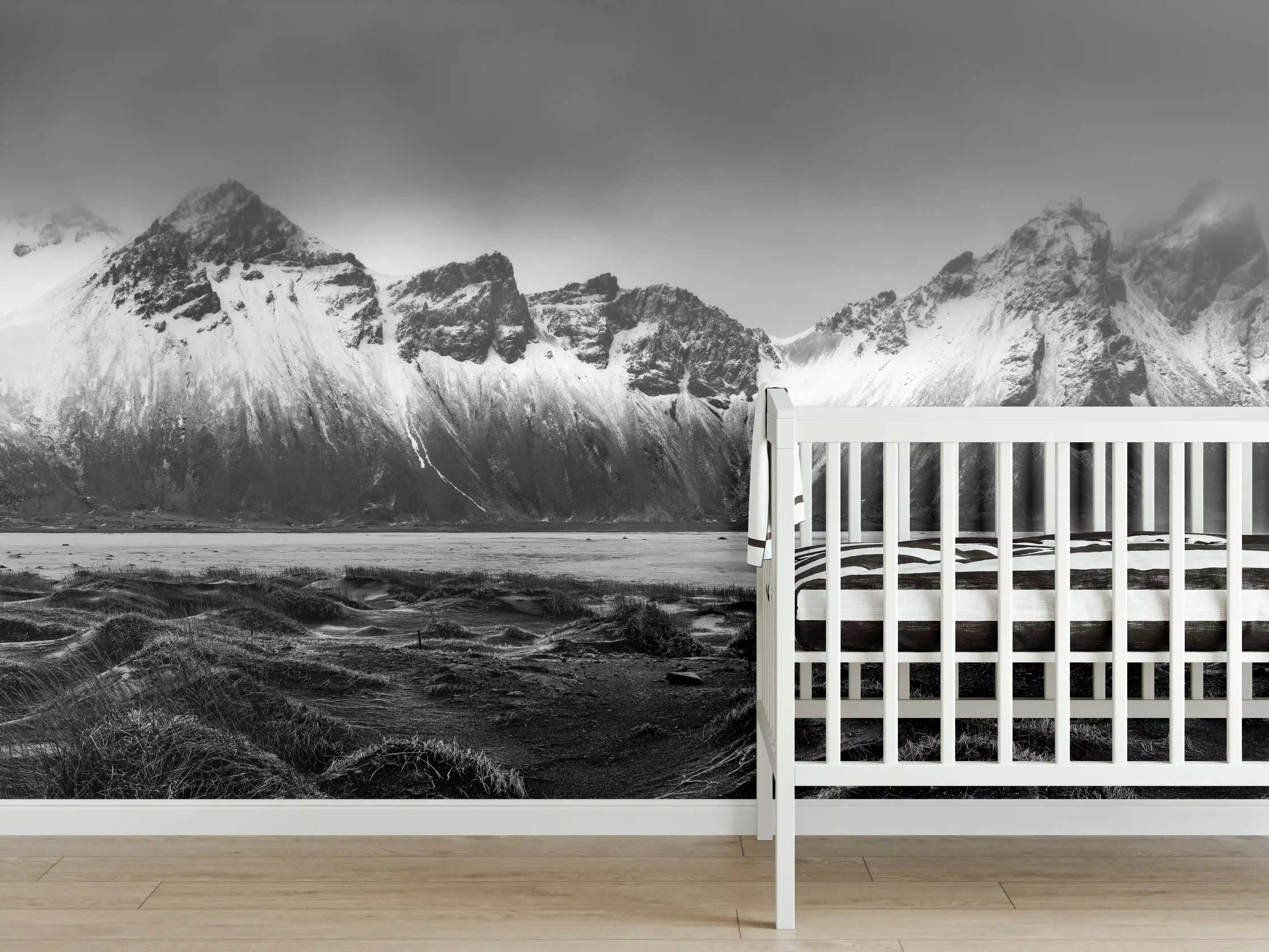 Babyzimmer Wandgestaltung - Panorama - Bergkette Vestrahorn