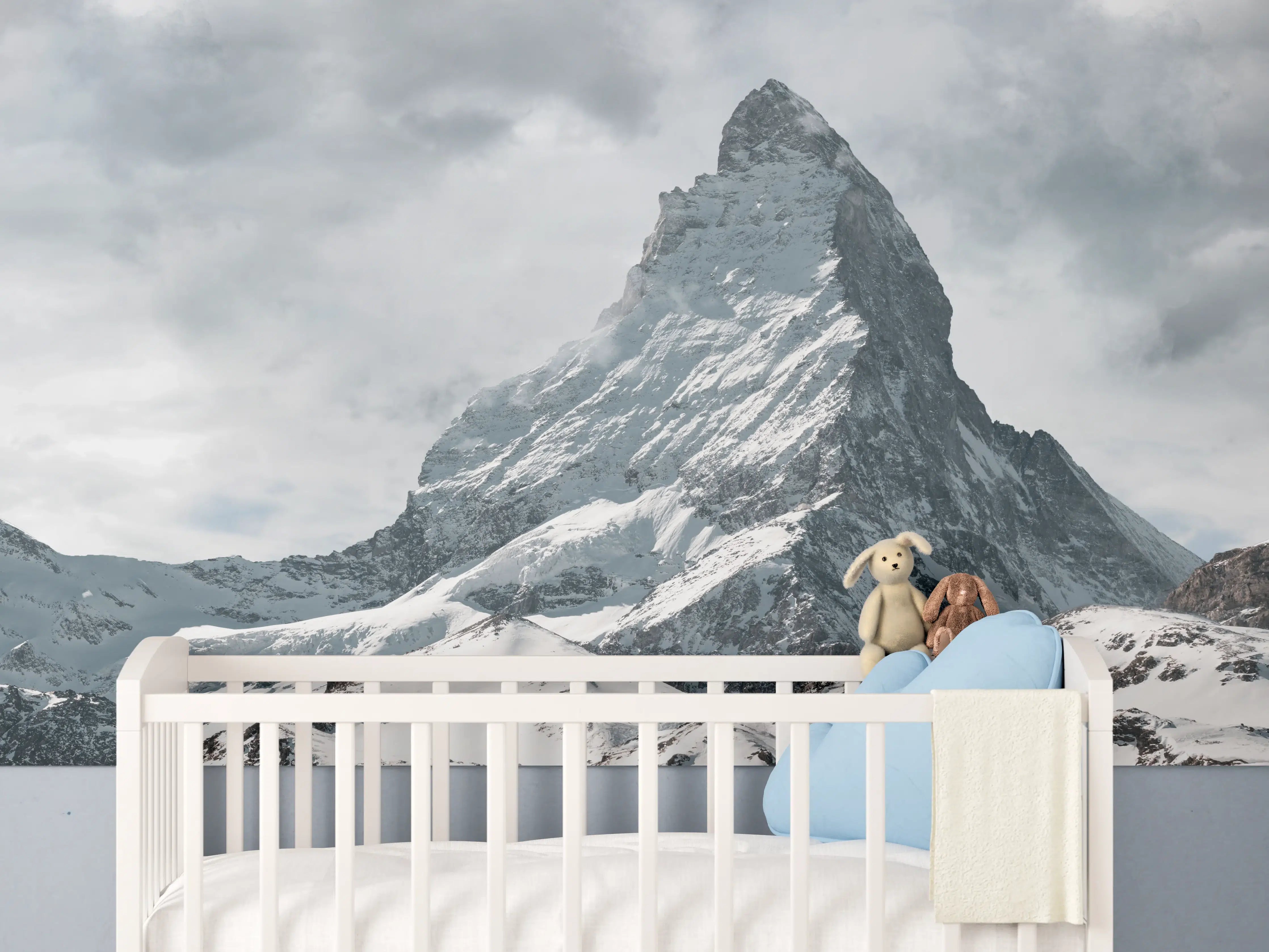 Babyzimmer Wandgestaltung - Panorama - Majestätischer Matterhorn - Alpen