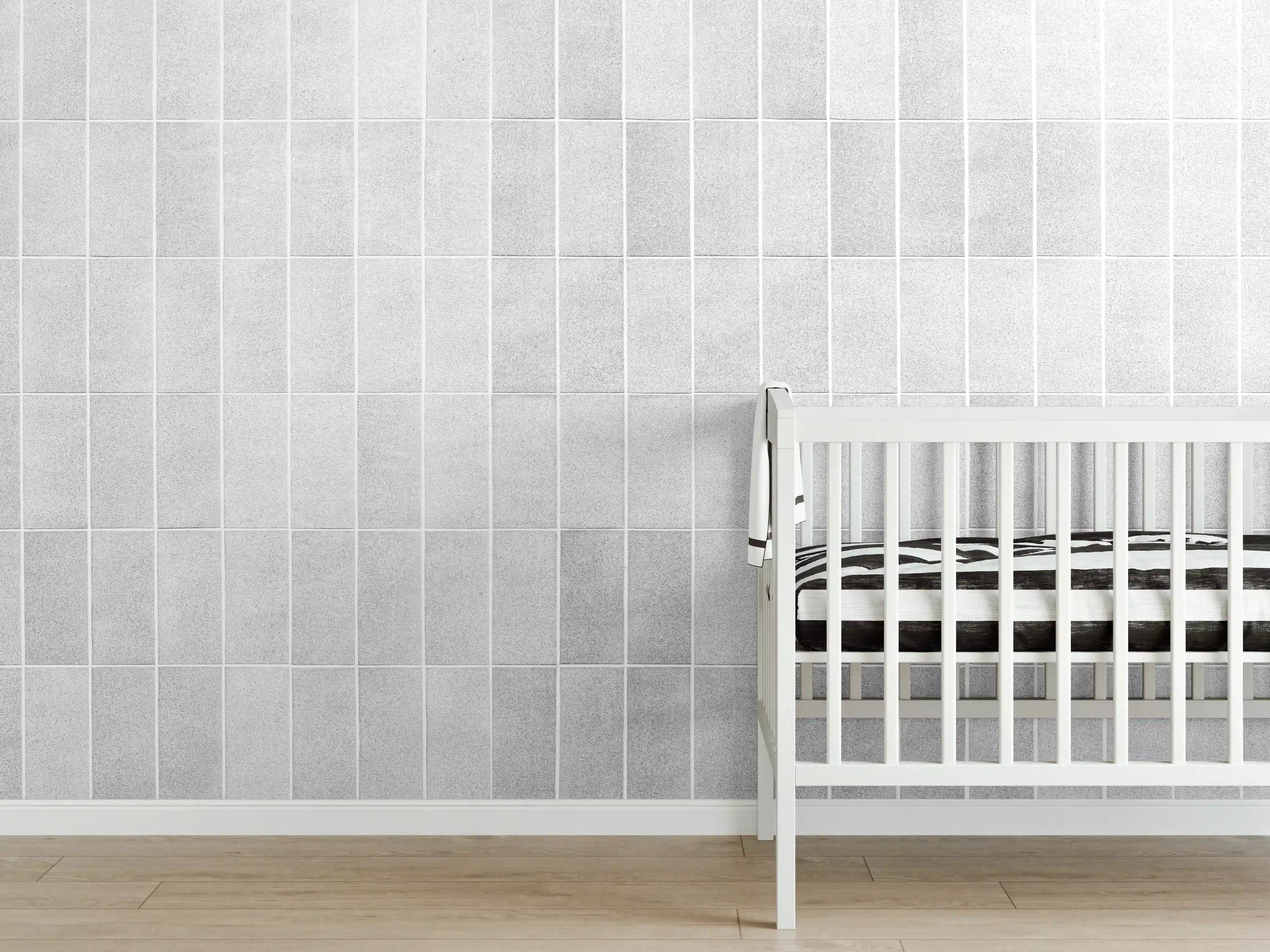 Babyzimmer Wandgestaltung - Panorama - Vintage weißen Fliesen