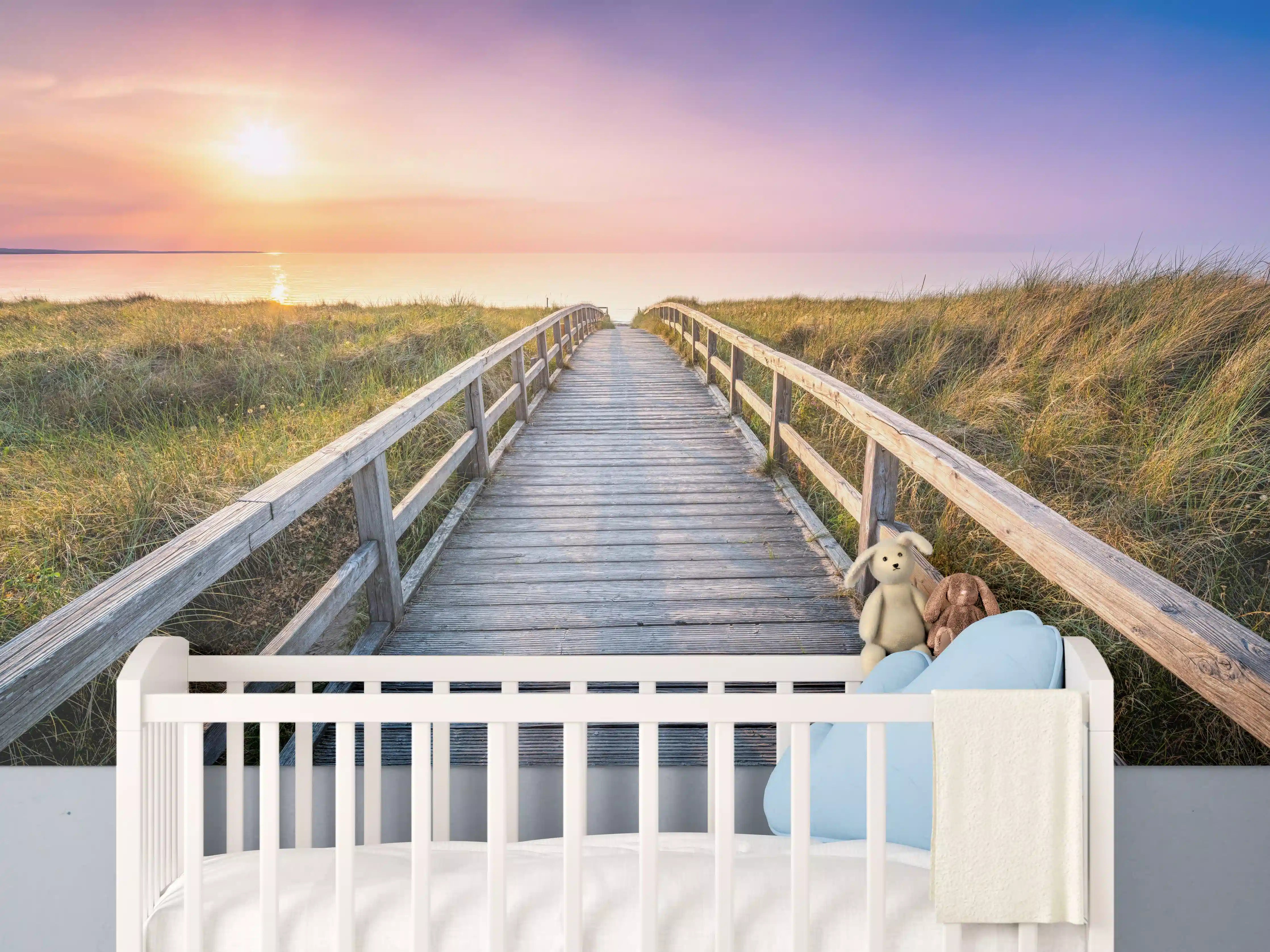 Babyzimmer Wandgestaltung - Panorama - Wandern am Stand