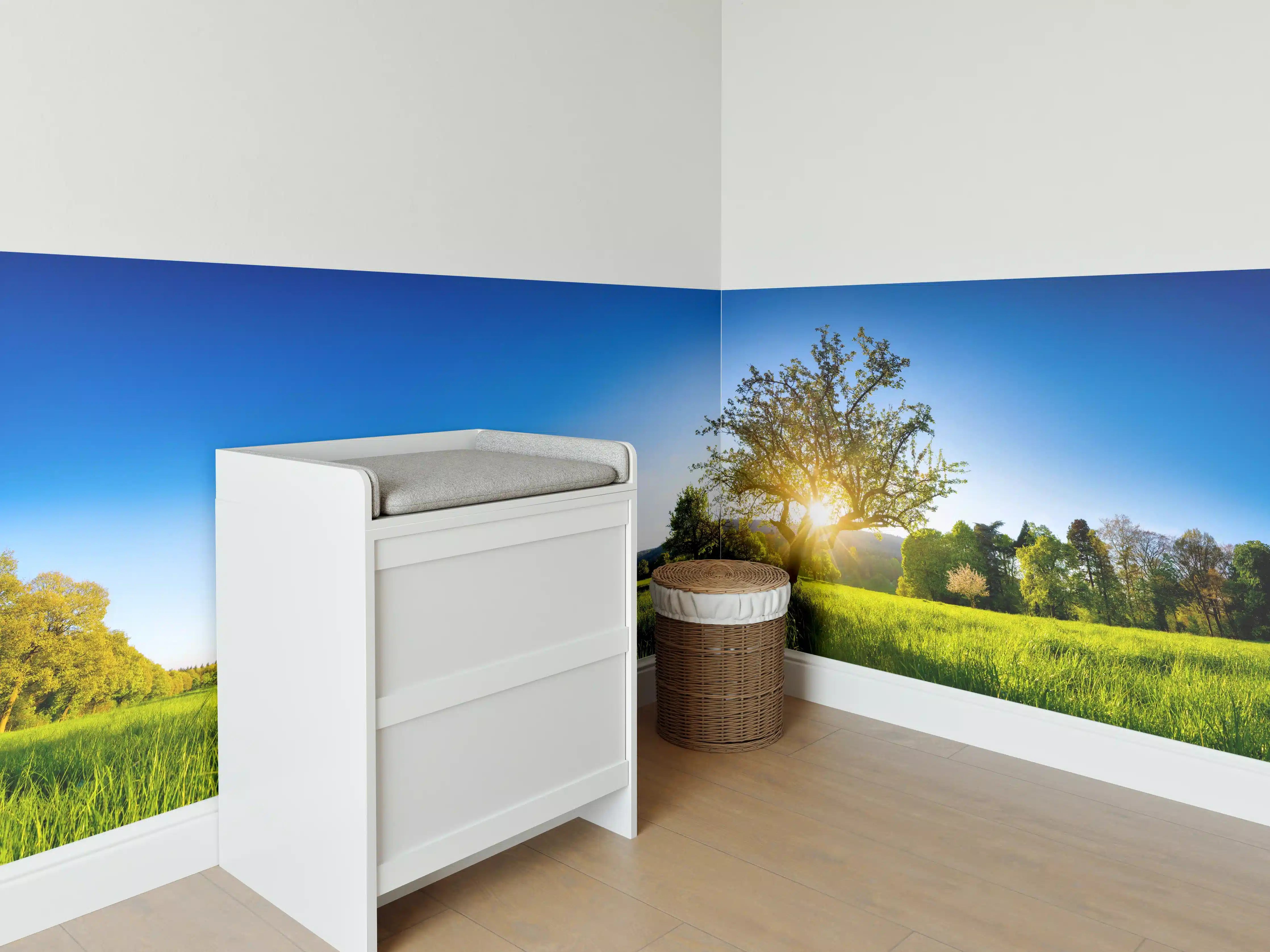 Babyzimmer Wandgestaltung - Panorama Ländliche Idylle