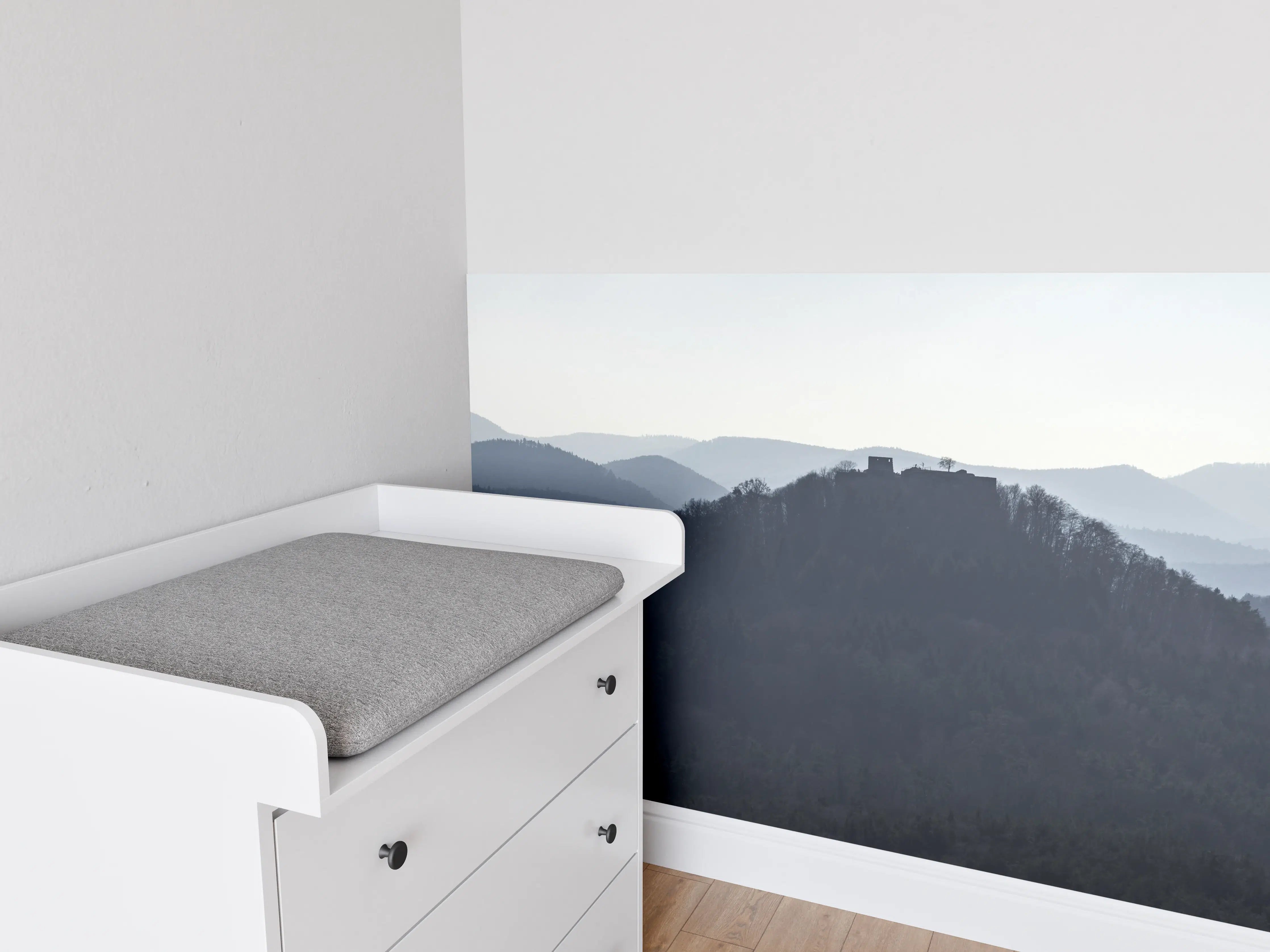 Babyzimmer Wandgestaltung - Panorama Rötzenfels auf Burg Lindelbrunn