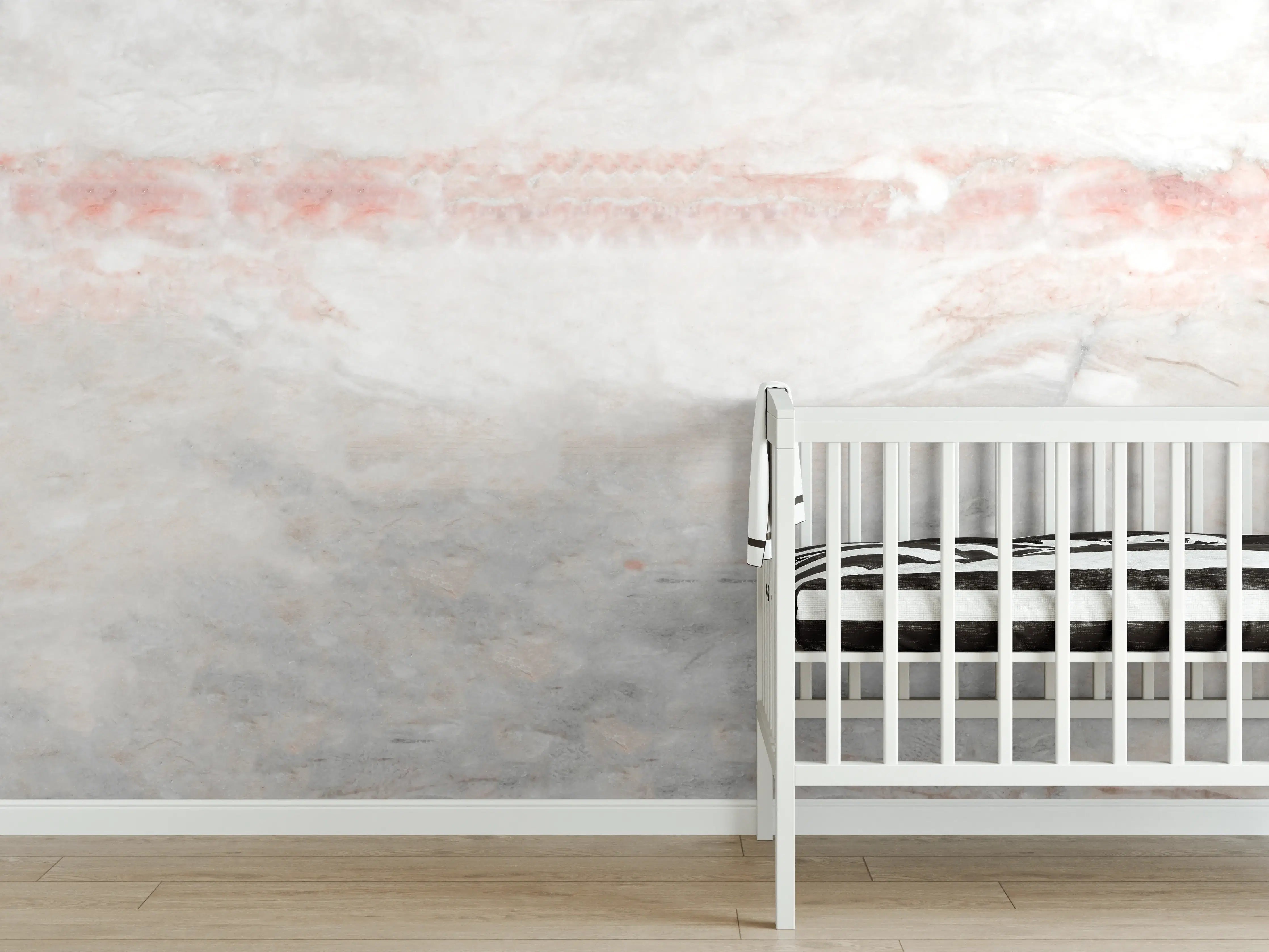 Babyzimmer Wandgestaltung - Panorama der grauen Marmor Textur