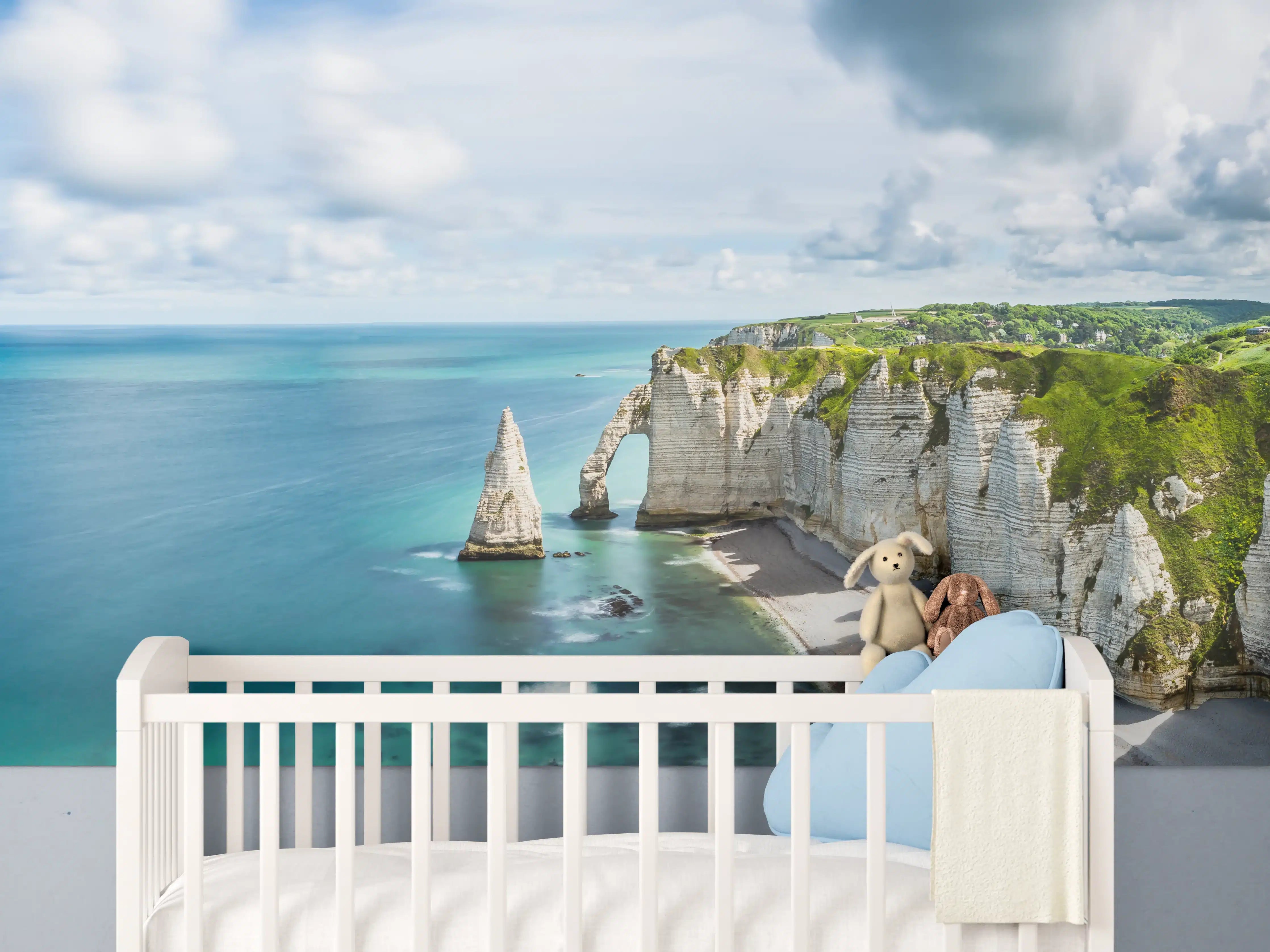 Babyzimmer Wandgestaltung - Panorama in Etretat - Normandie
