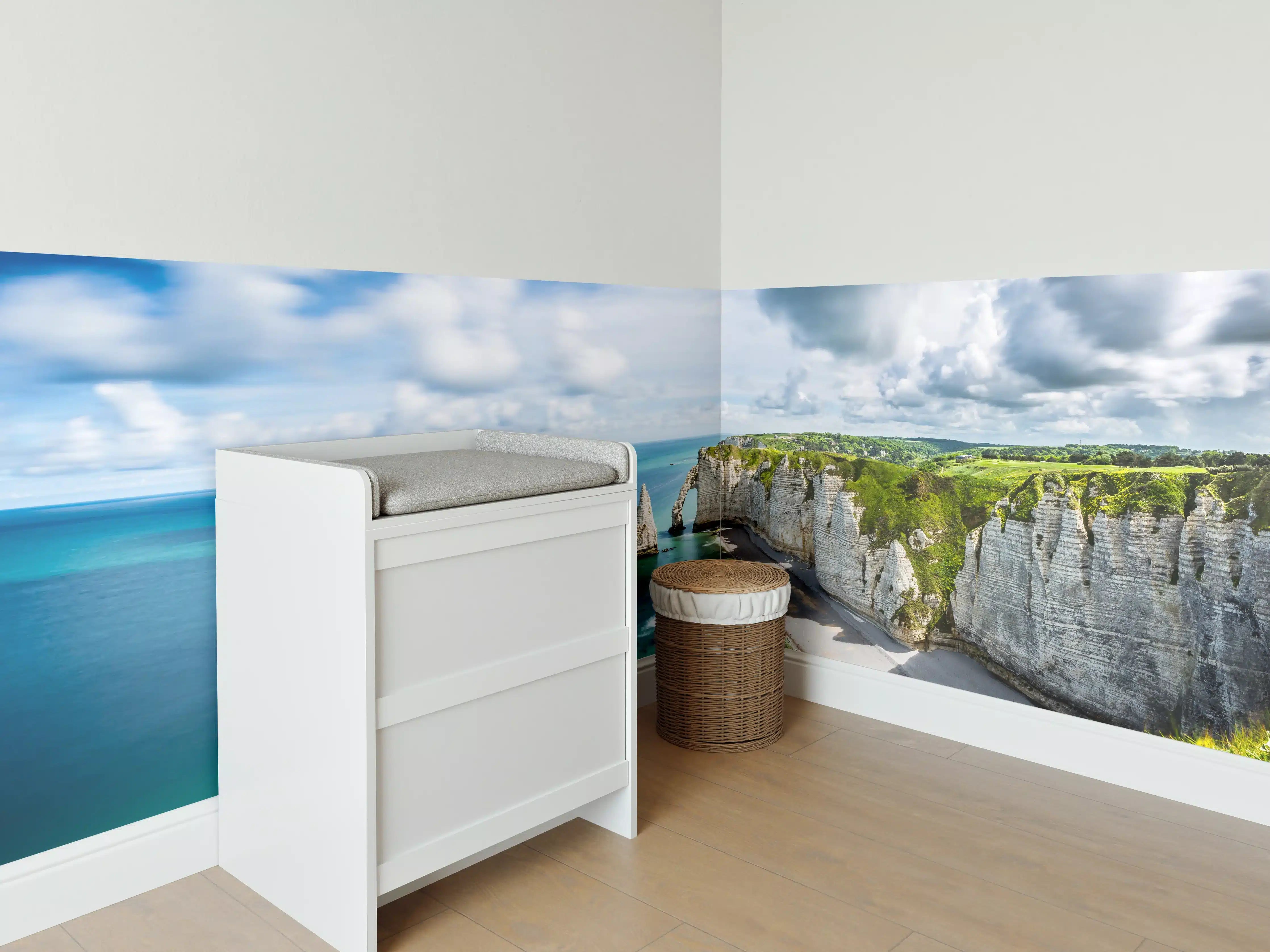 Babyzimmer Wandgestaltung - Panorama in Etretat - Normandie