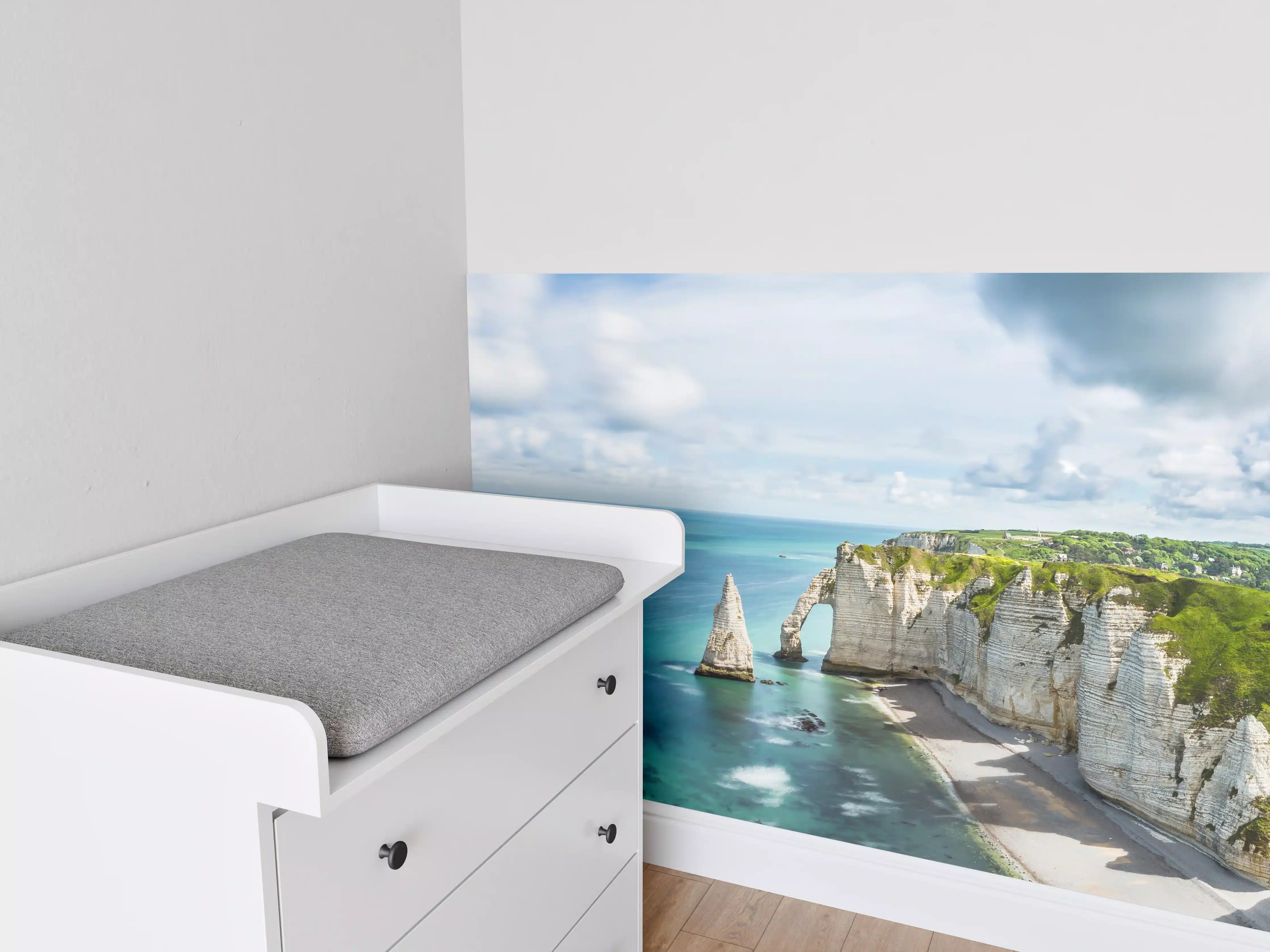 Babyzimmer Wandgestaltung - Panorama in Etretat - Normandie