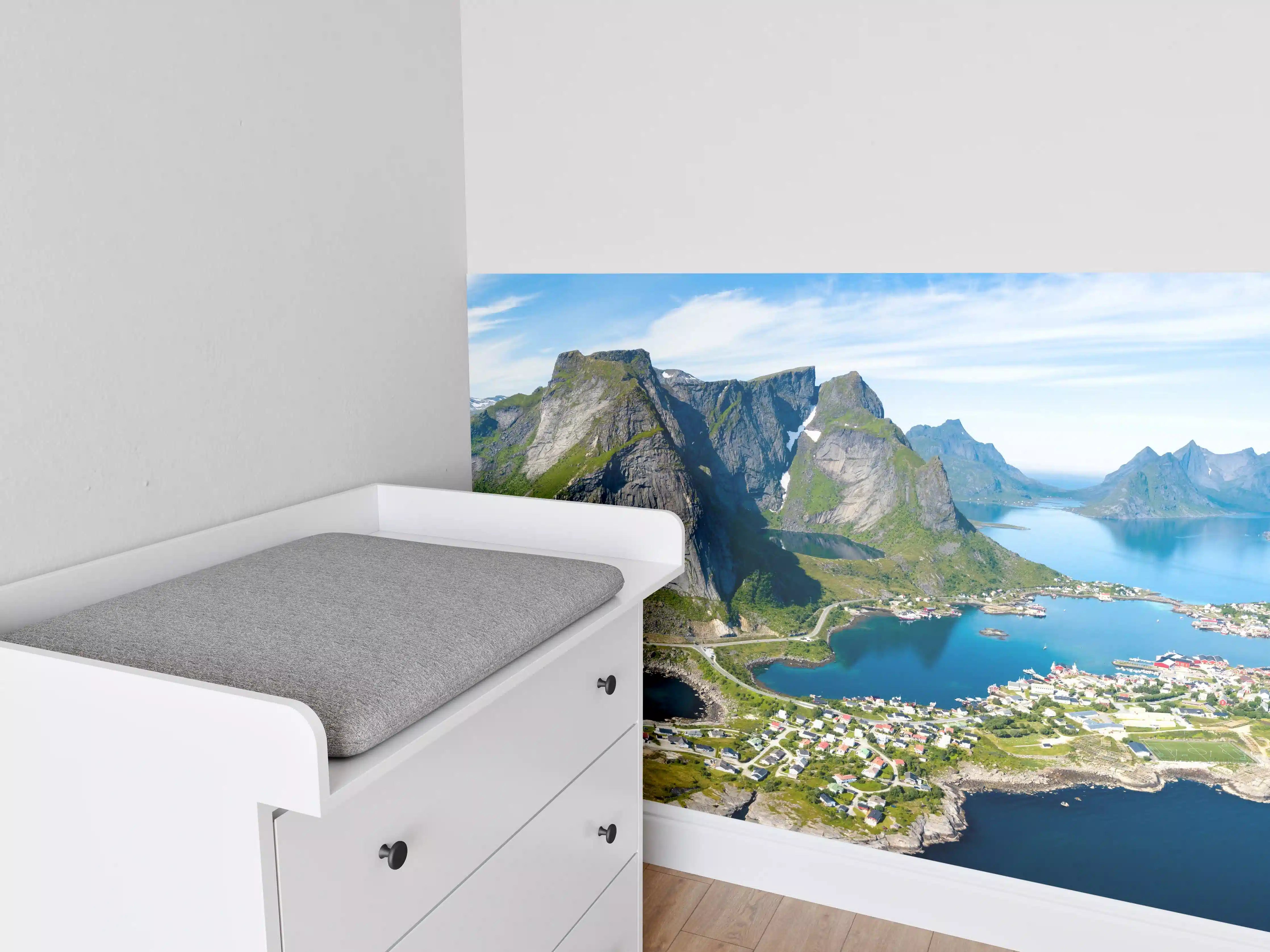 Babyzimmer Wandgestaltung - Panoramablick auf Reine