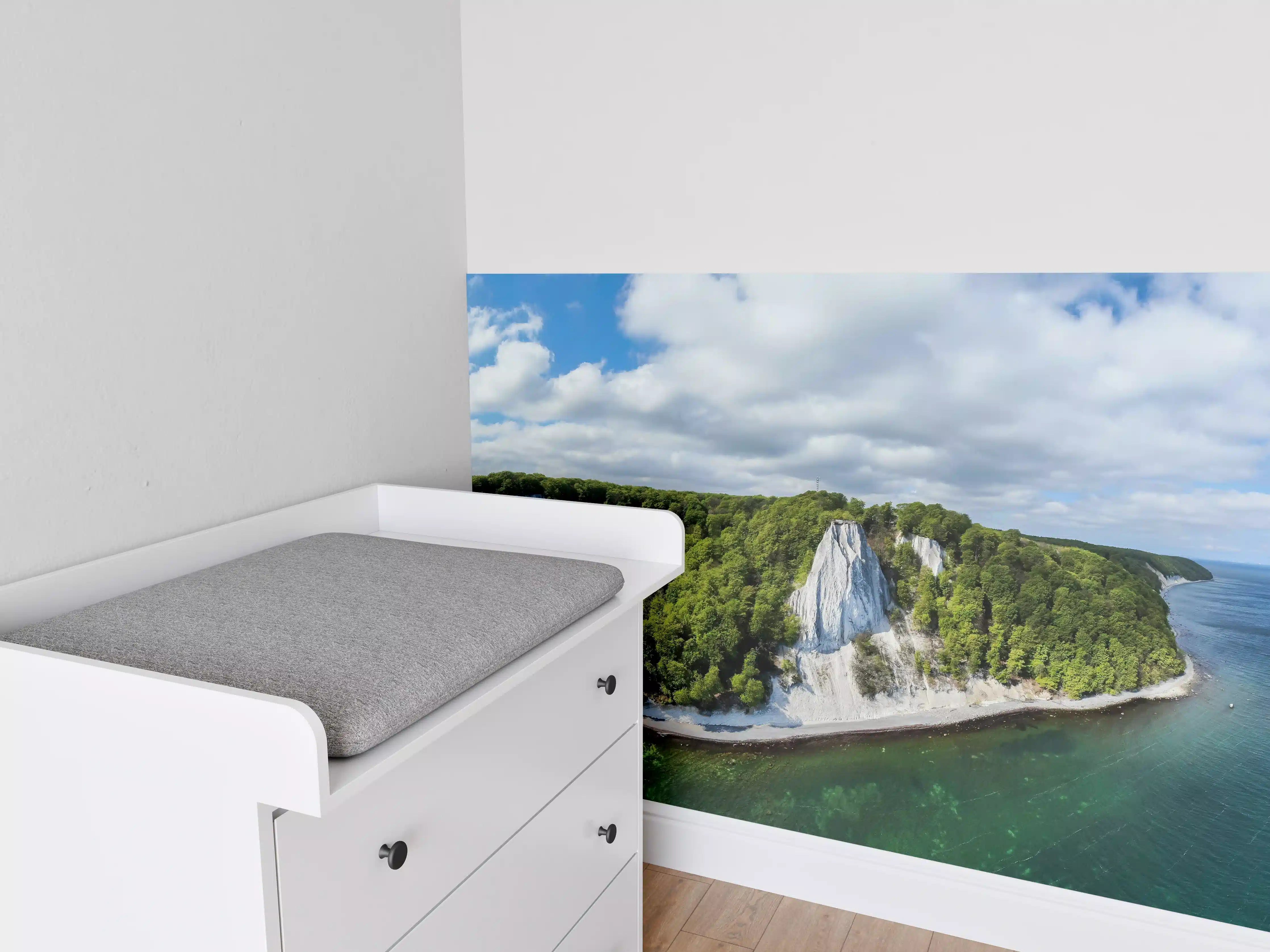 Babyzimmer Wandgestaltung - Panoramablick auf den Königsstuhl - Rügen