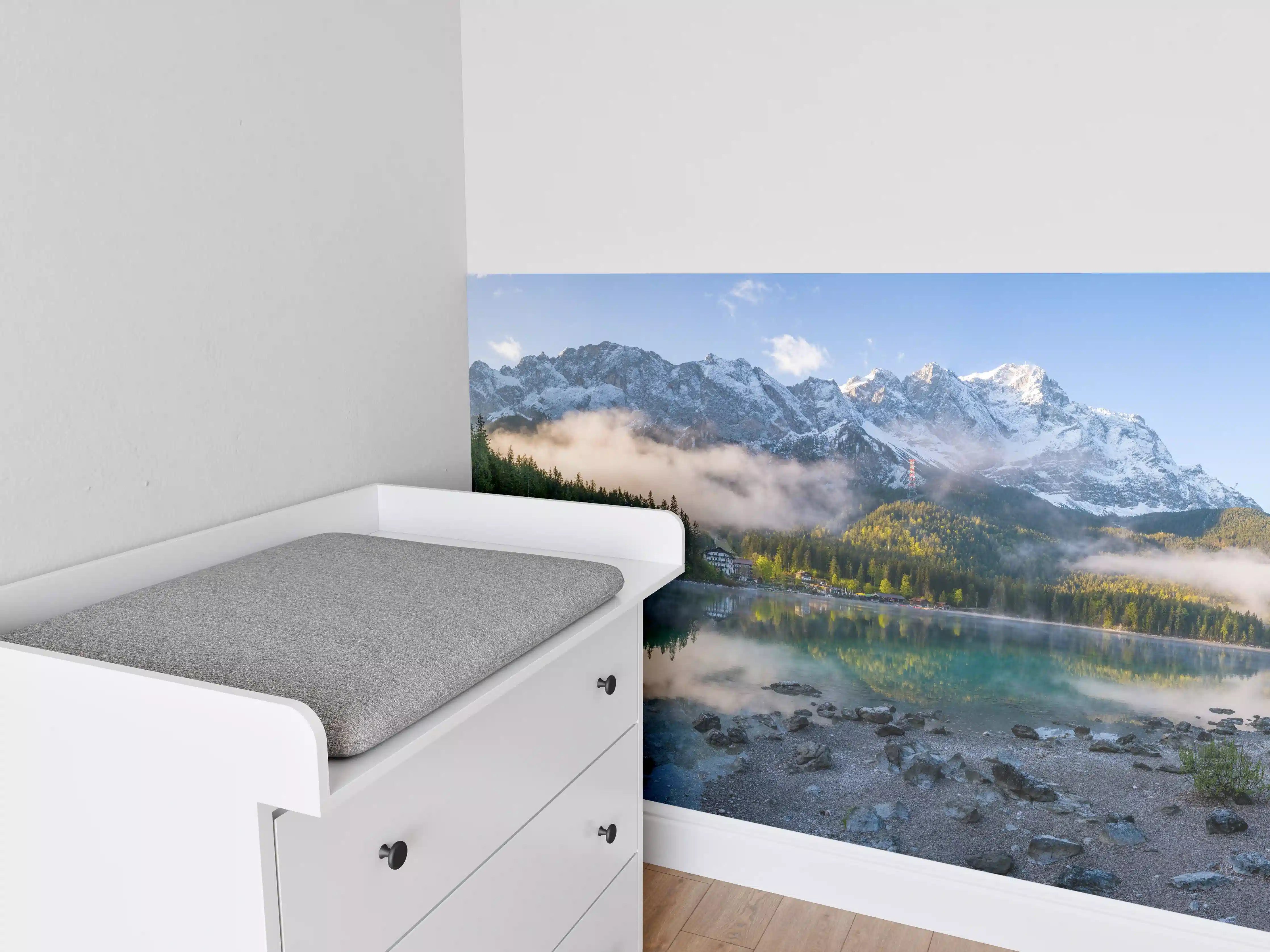 Babyzimmer Wandgestaltung - Panoramablick auf die Zugspitze