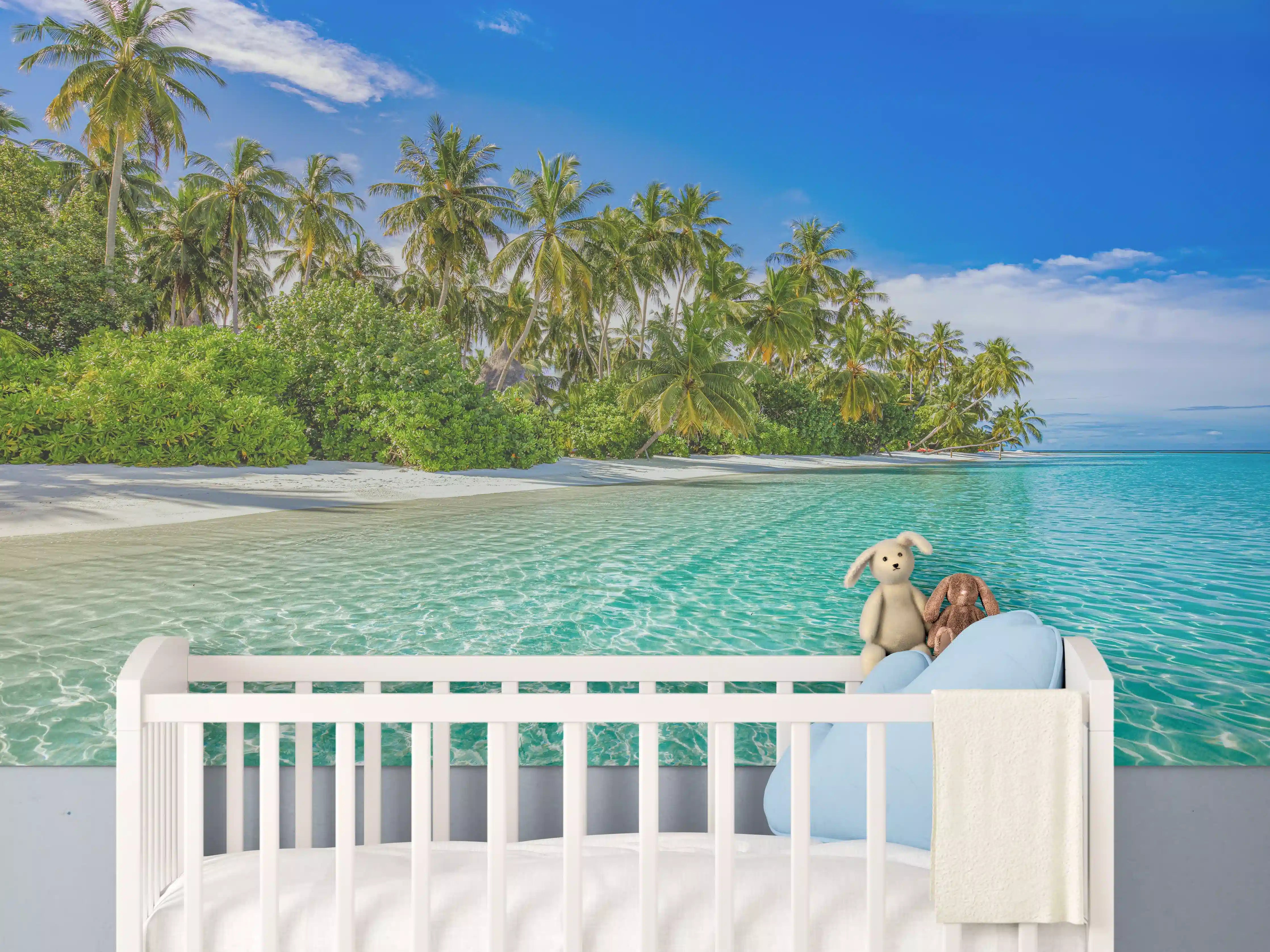 Babyzimmer Wandgestaltung - Paradiesische Insel
