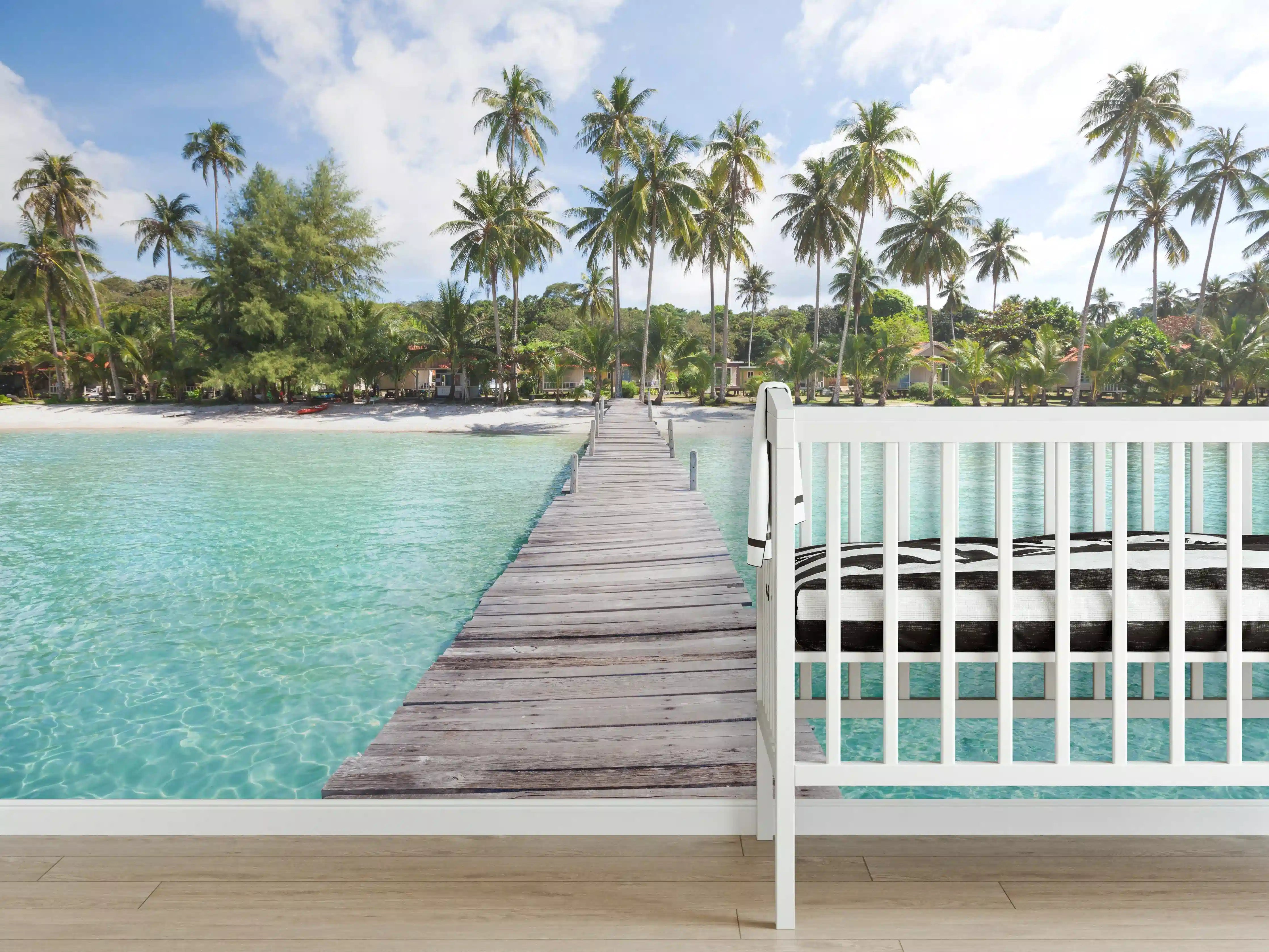 Babyzimmer Wandgestaltung - Paradiesischer Pier in Thailand
