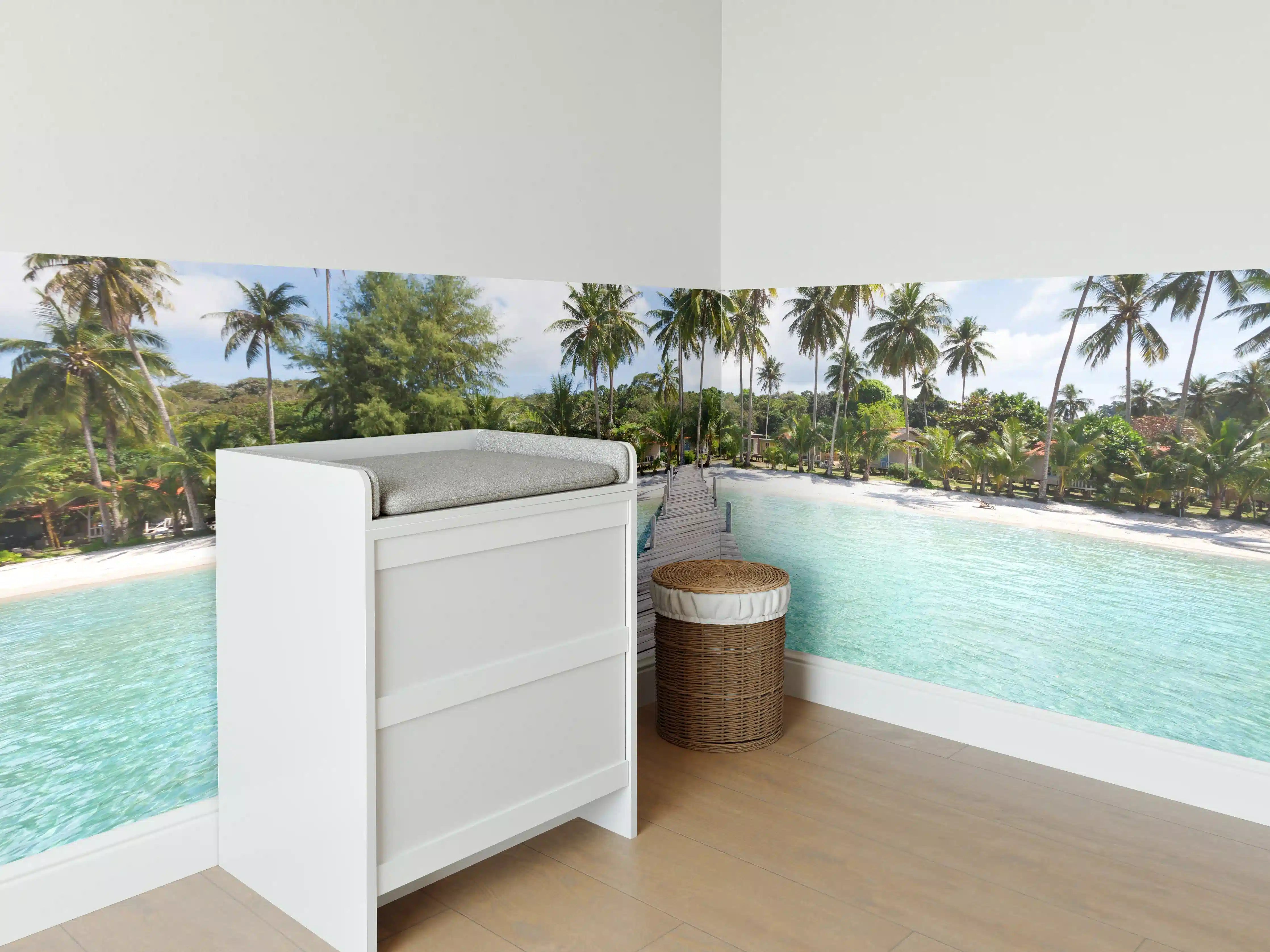 Babyzimmer Wandgestaltung - Paradiesischer Pier in Thailand