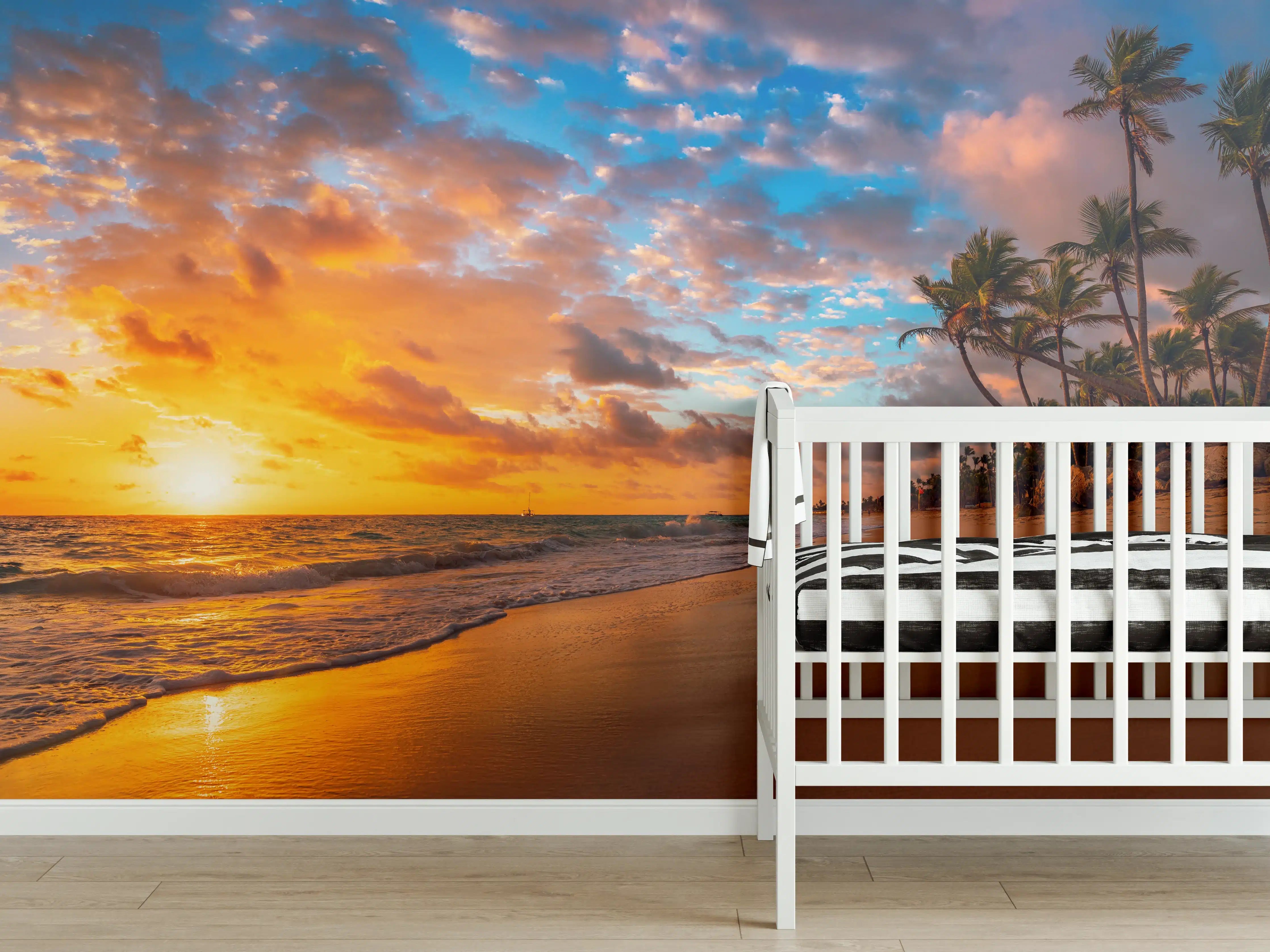 Babyzimmer Wandgestaltung - Paradiesischer Strand Coson