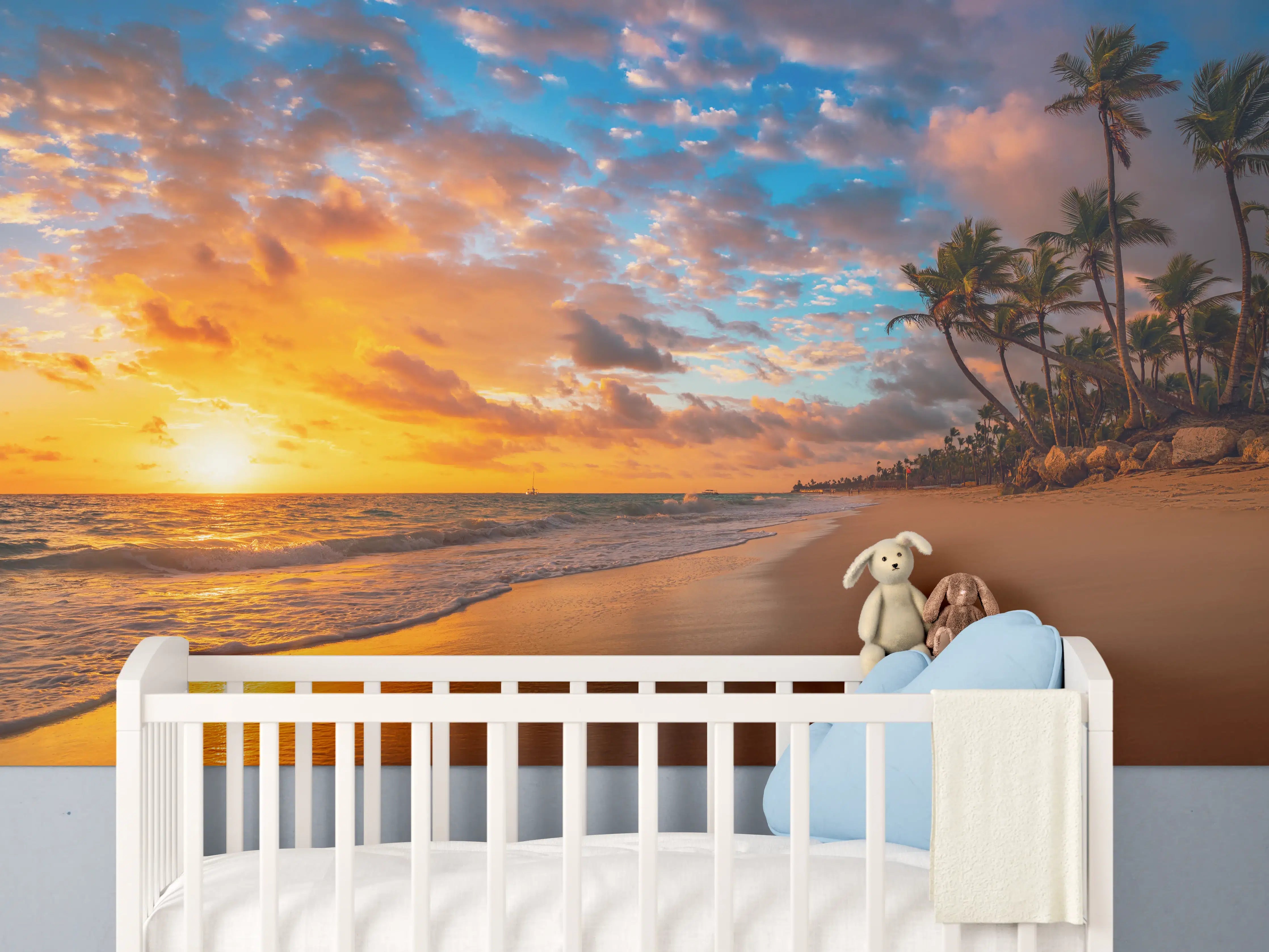 Babyzimmer Wandgestaltung - Paradiesischer Strand Coson