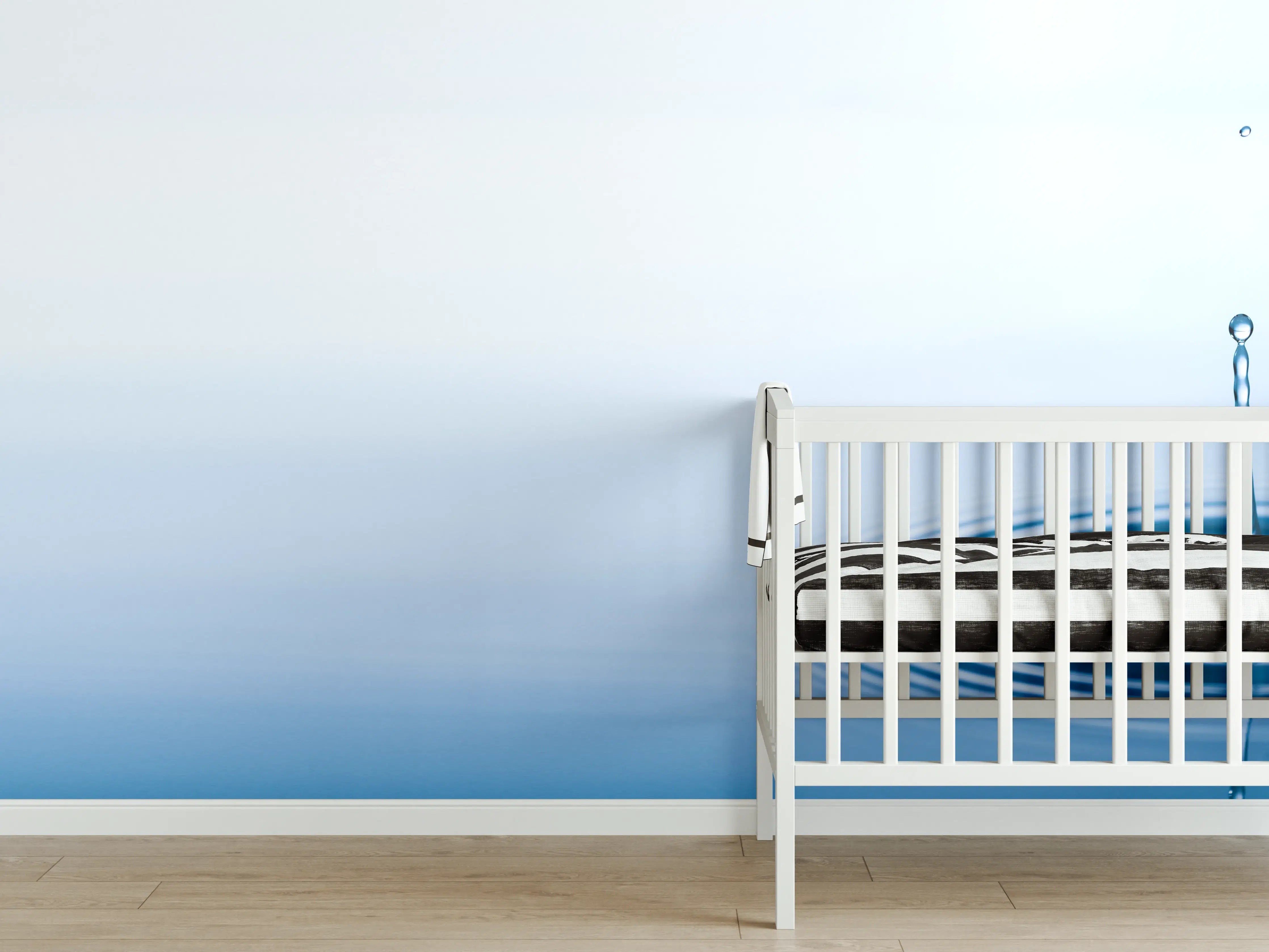 Babyzimmer Wandgestaltung - Plätschern der fallenden Wassertropfen