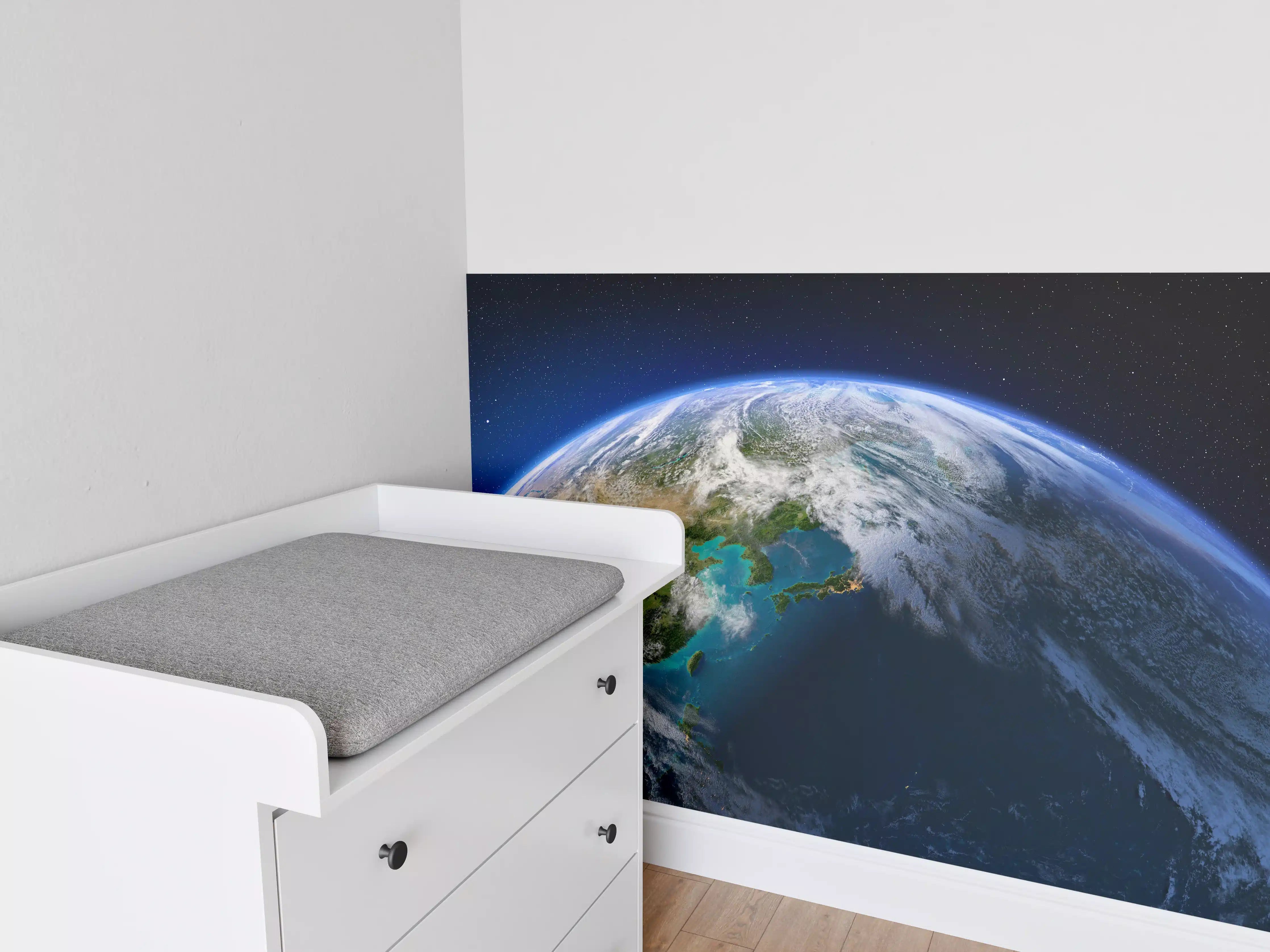 Babyzimmer Wandgestaltung - Planet Erde