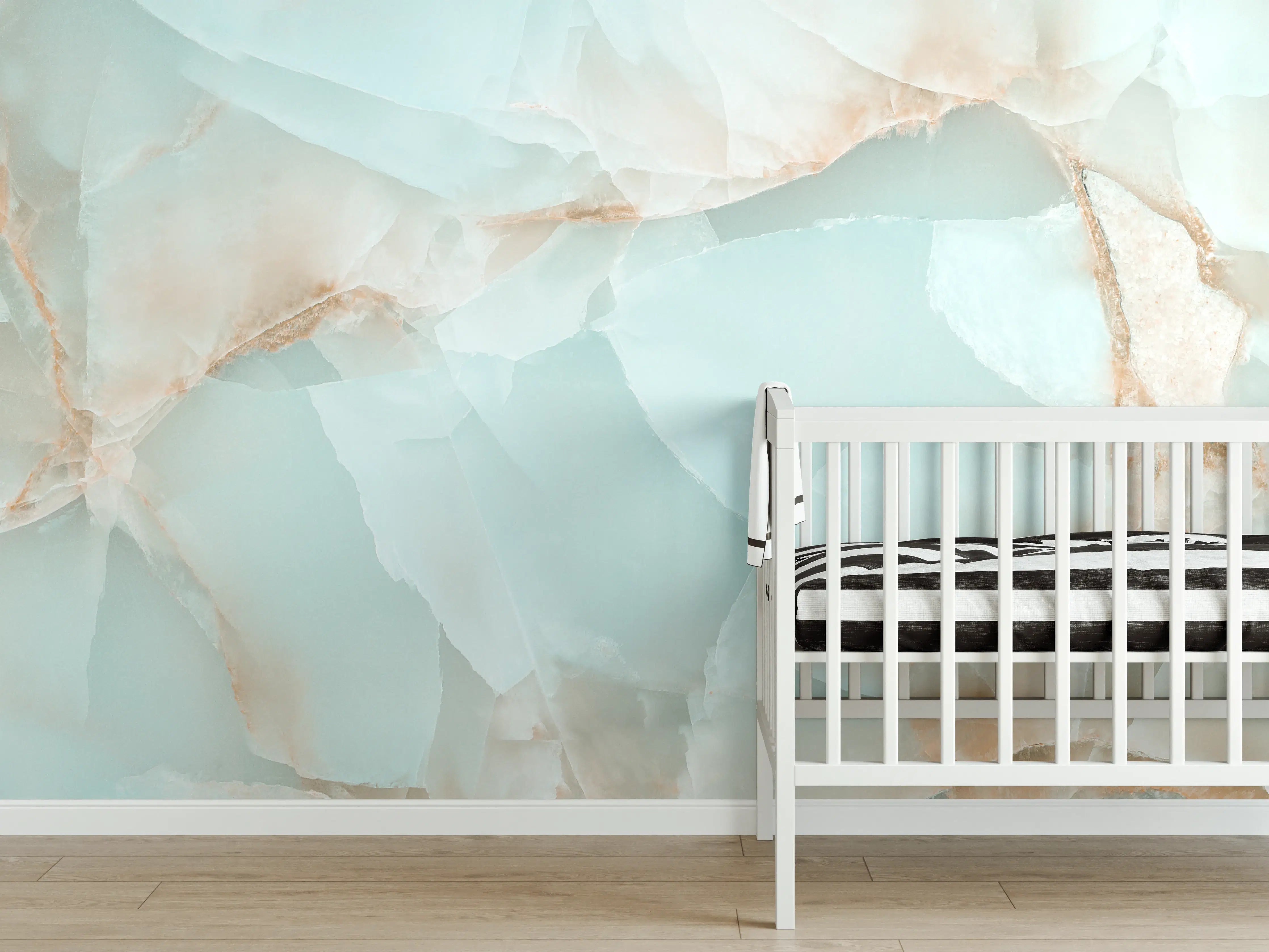 Babyzimmer Wandgestaltung - Polierter Onyx-Marmor