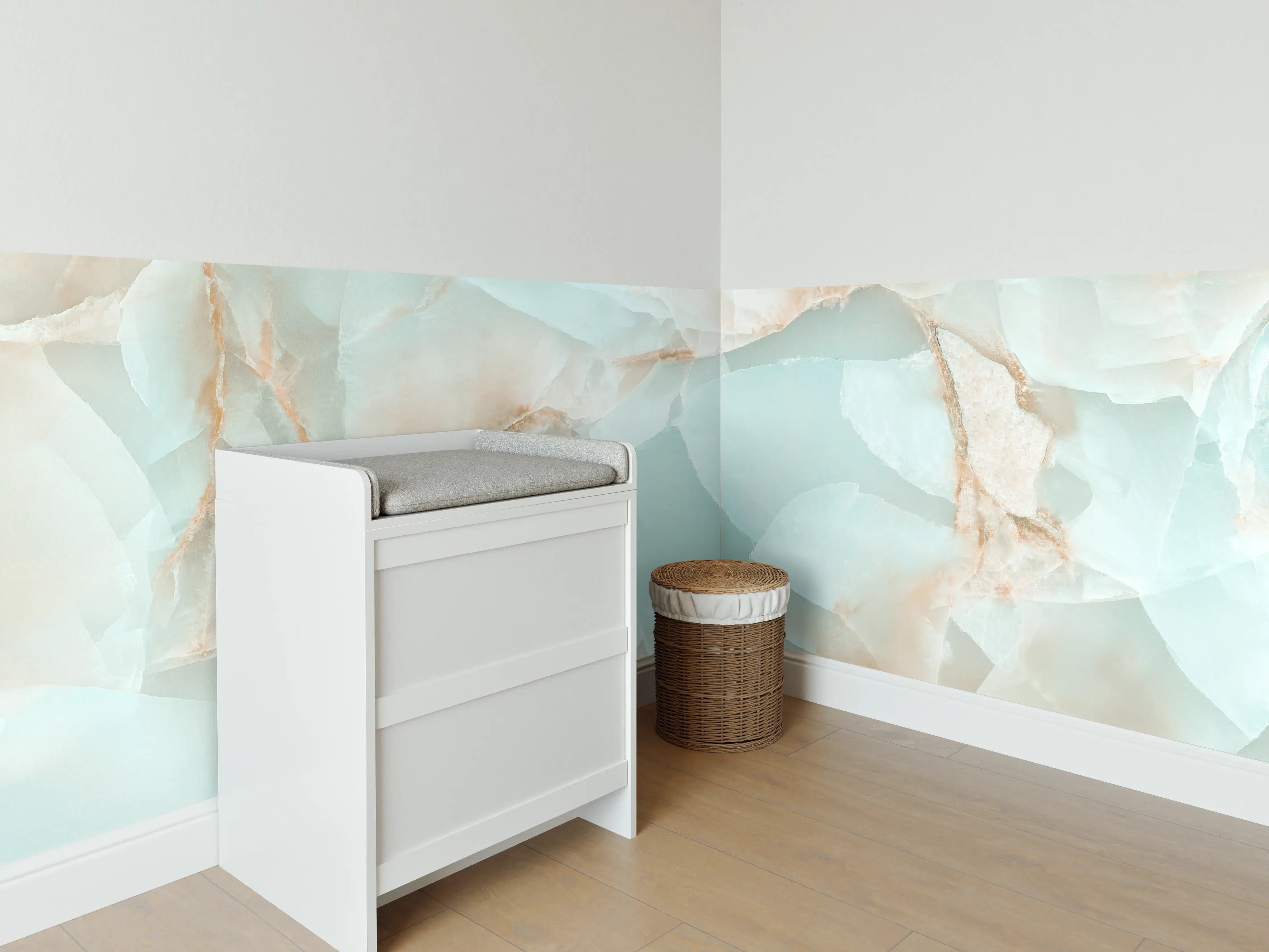 Babyzimmer Wandgestaltung - Polierter Onyx-Marmor