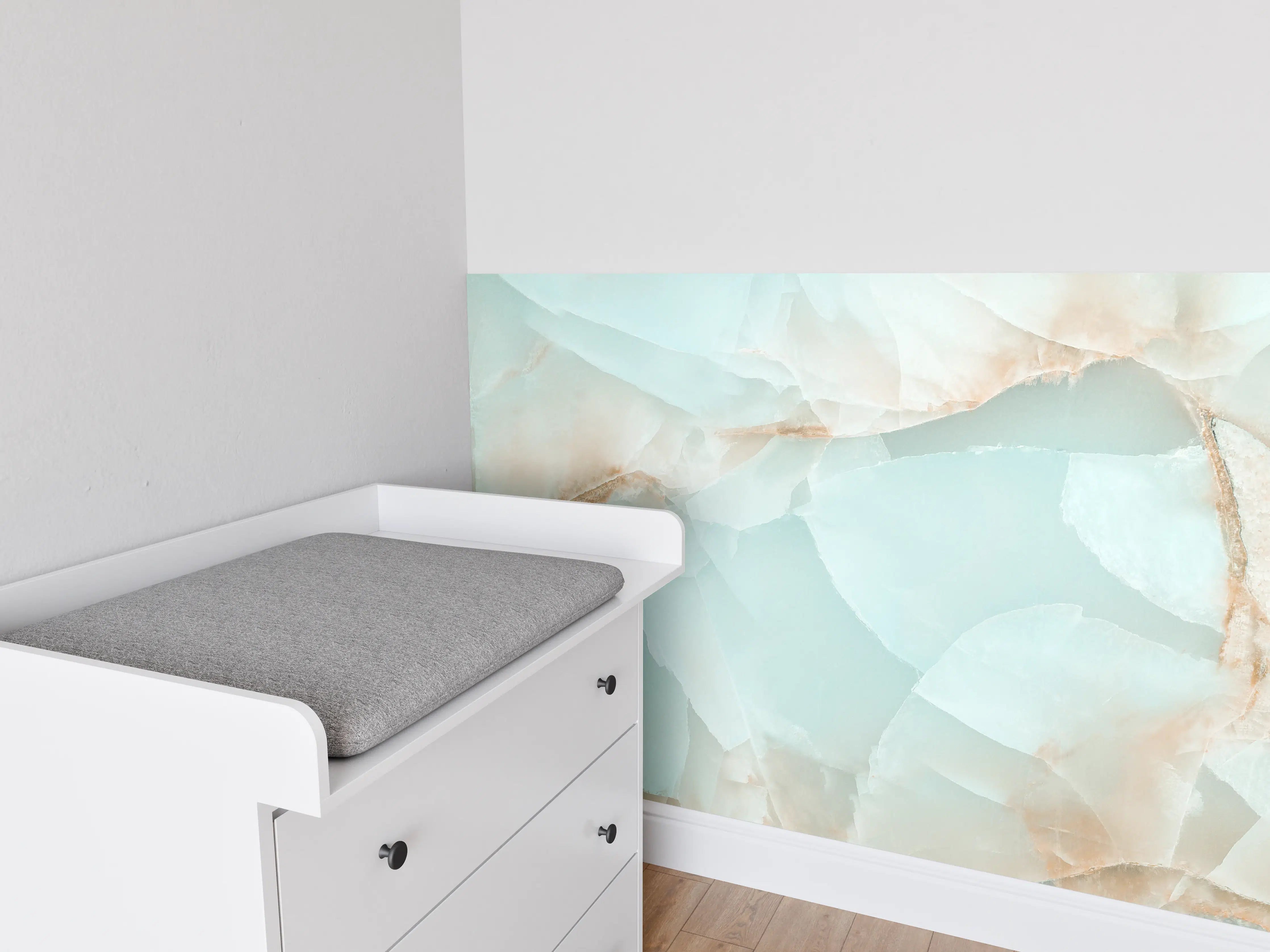 Babyzimmer Wandgestaltung - Polierter Onyx-Marmor