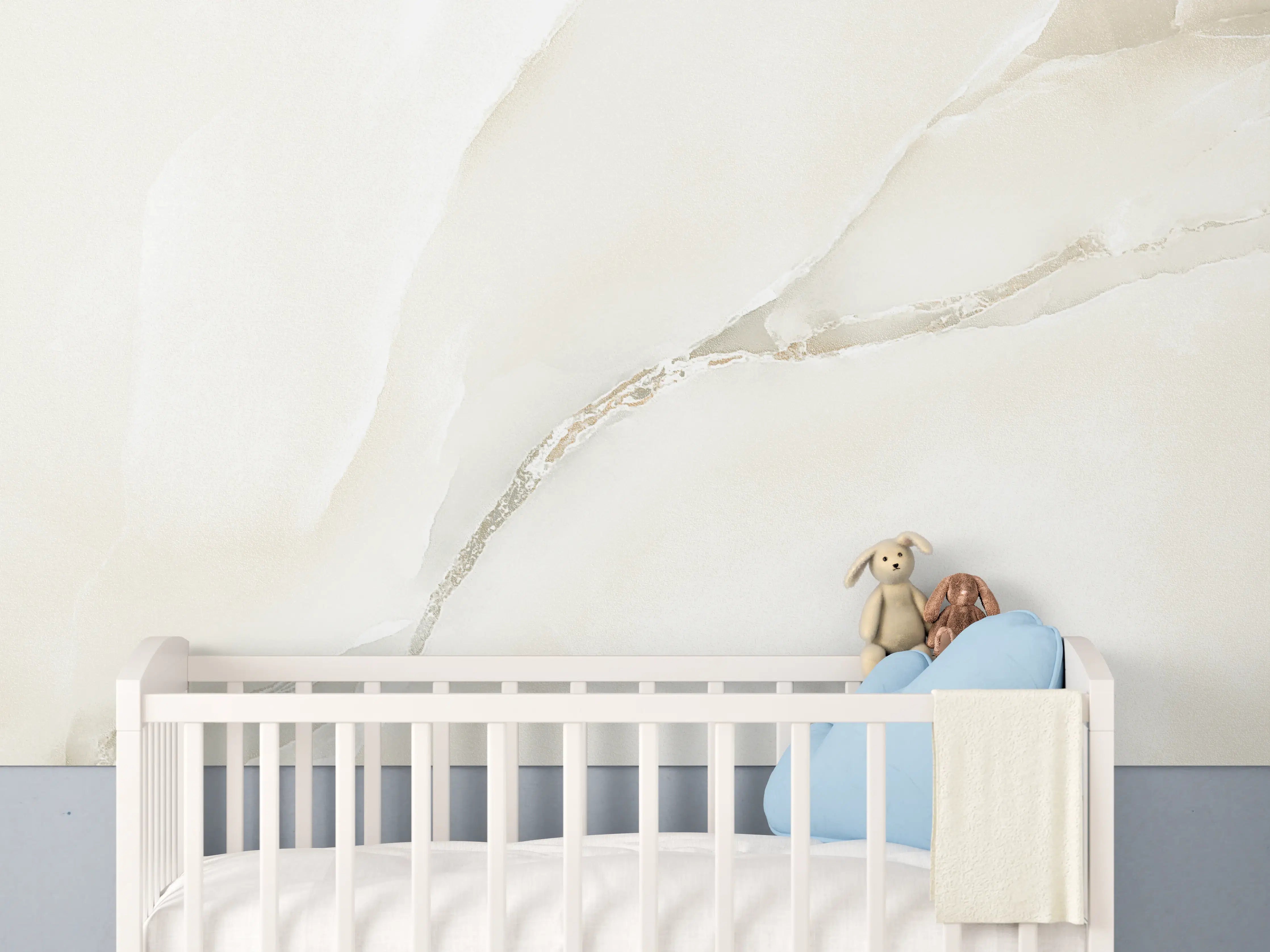 Babyzimmer Wandgestaltung - Polierter Onyxmarmor 1