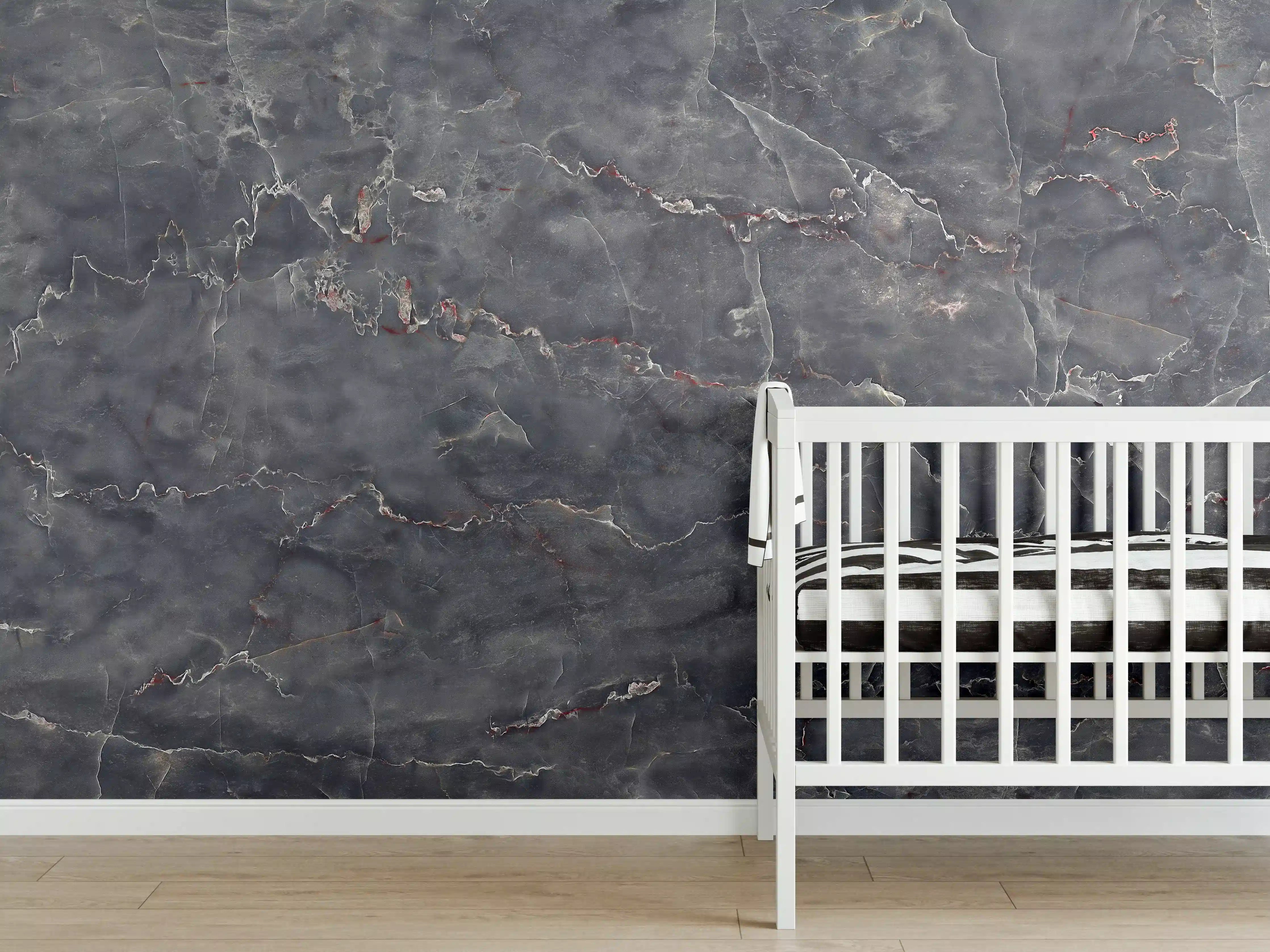 Babyzimmer Wandgestaltung - Polierter Onyxmarmor mit Adern